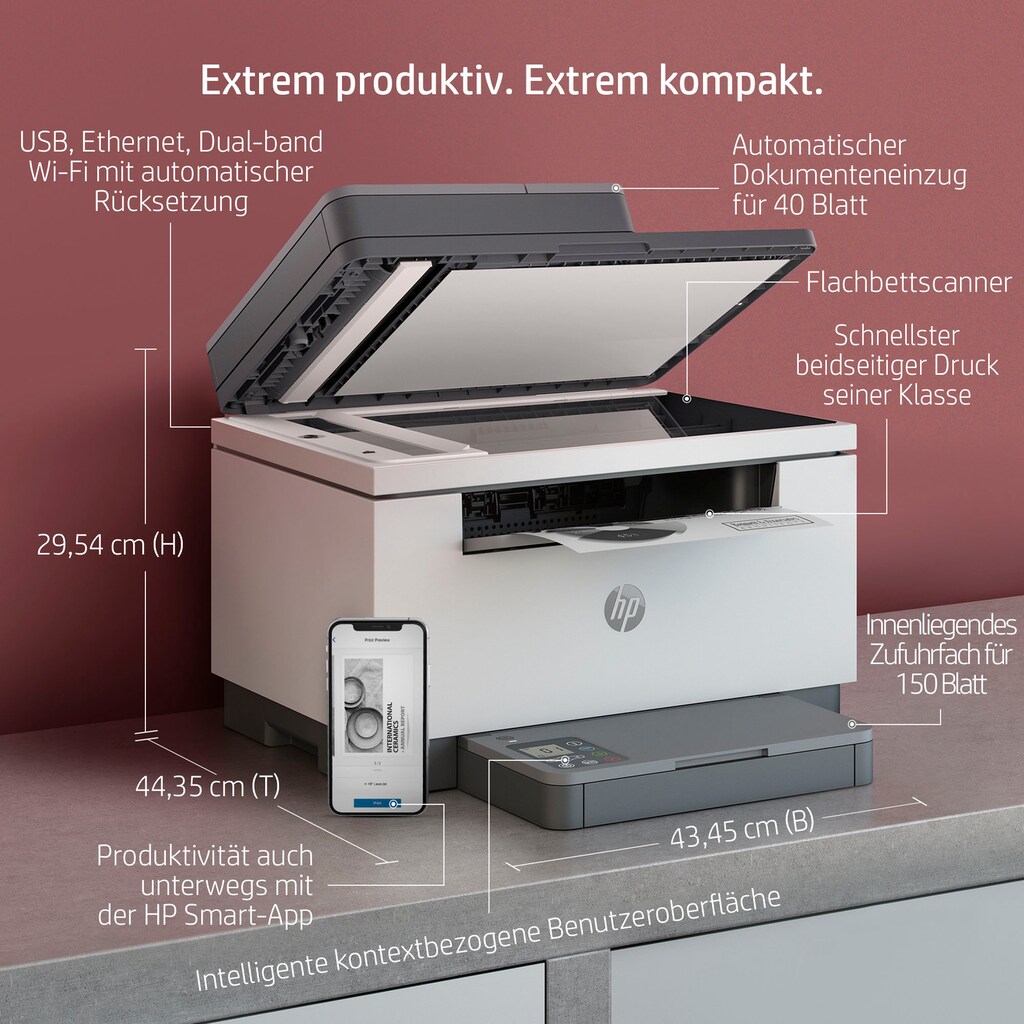 HP Multifunktionsdrucker »LaserJet MFP M234sdw«, HP+ Instant Ink kompatibel