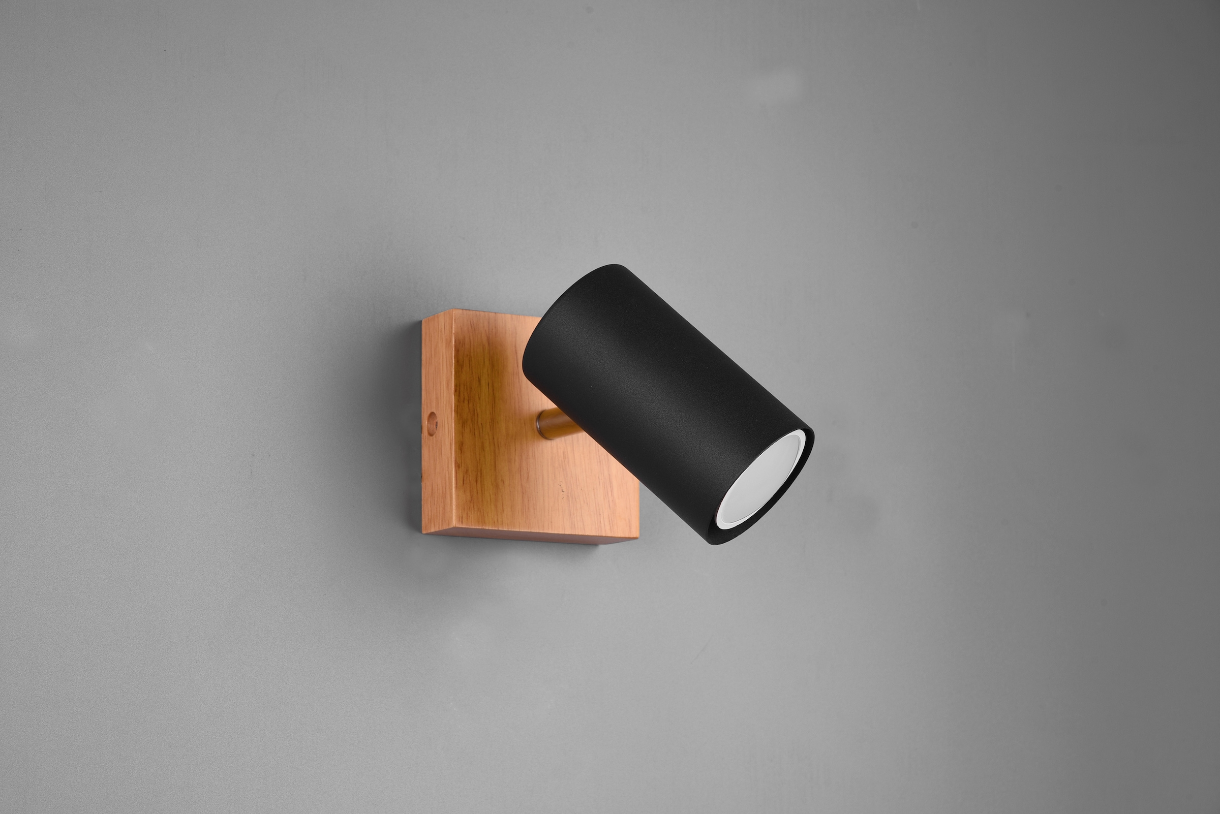 TRIO Leuchten Deckenspot »Marley« GU10 1 Stk. Wand-und Deckenmontage per Stecker o. Fest-Anschluss, Holz Baldachin