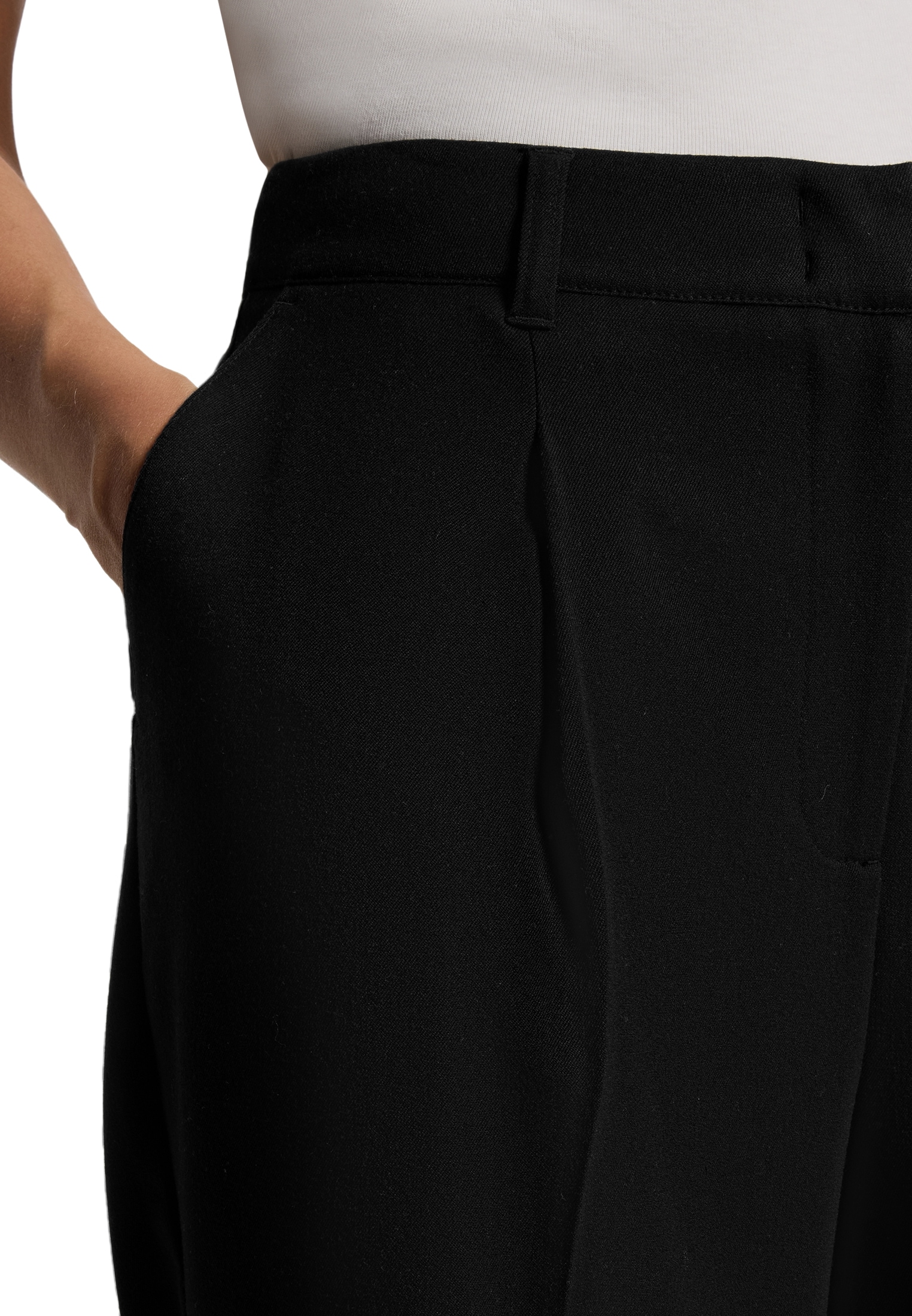 Zero Anzughose »Businesshose mit Bundfalten«
