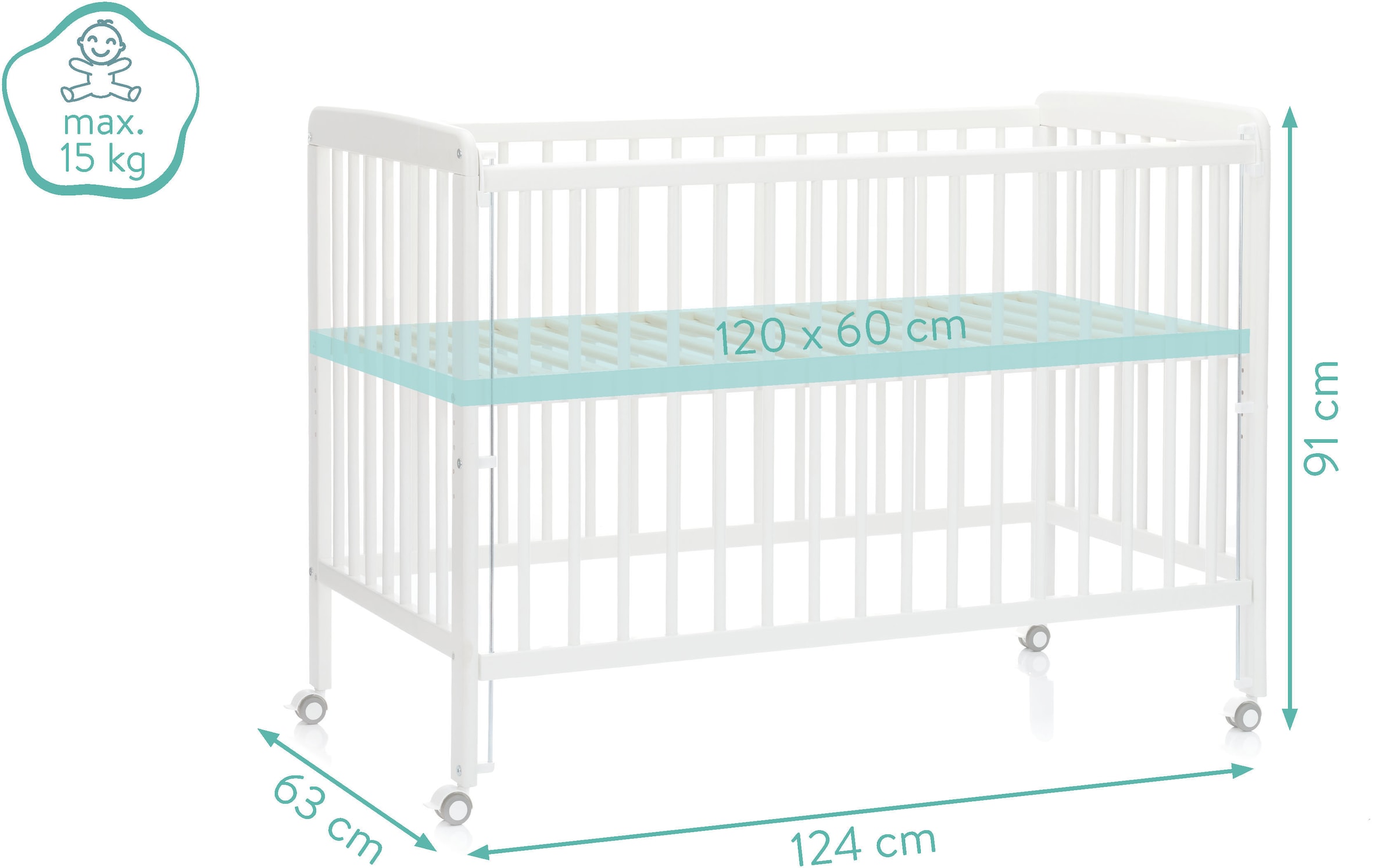 Fillikid Beistellbett »Nena« Made in Europe