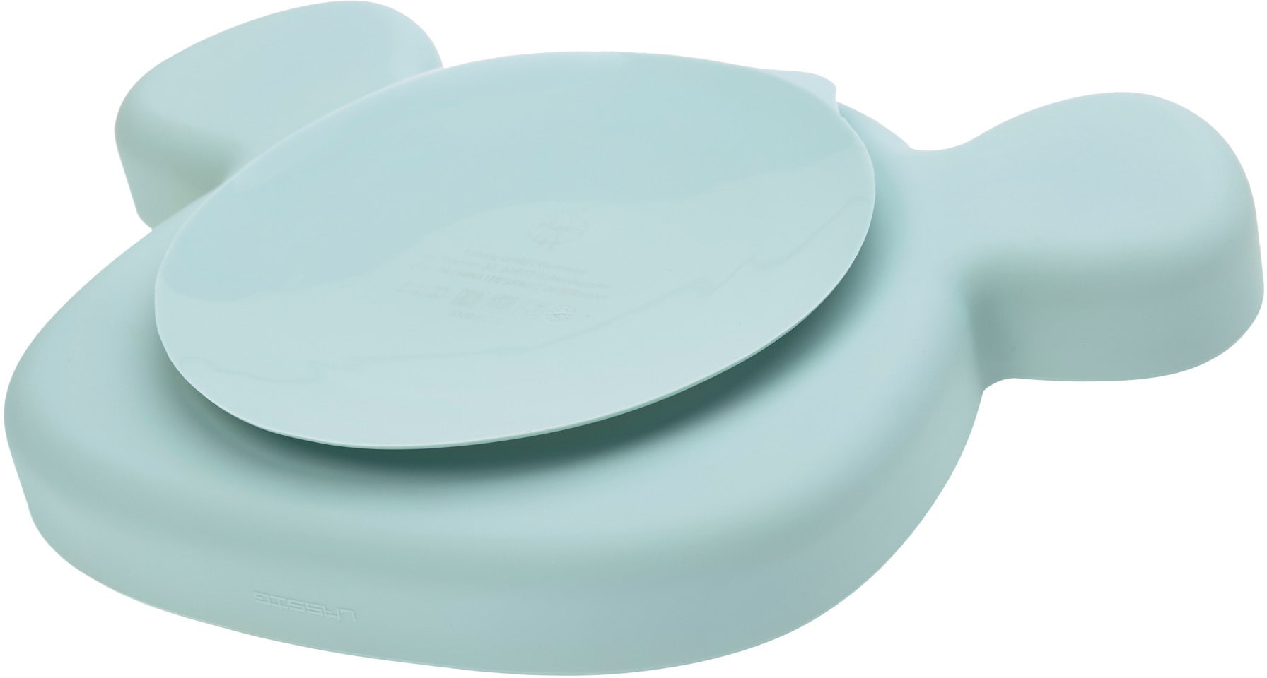 LÄSSIG Teller »Little Chums, Mouse Blue«, mit Saugnapf