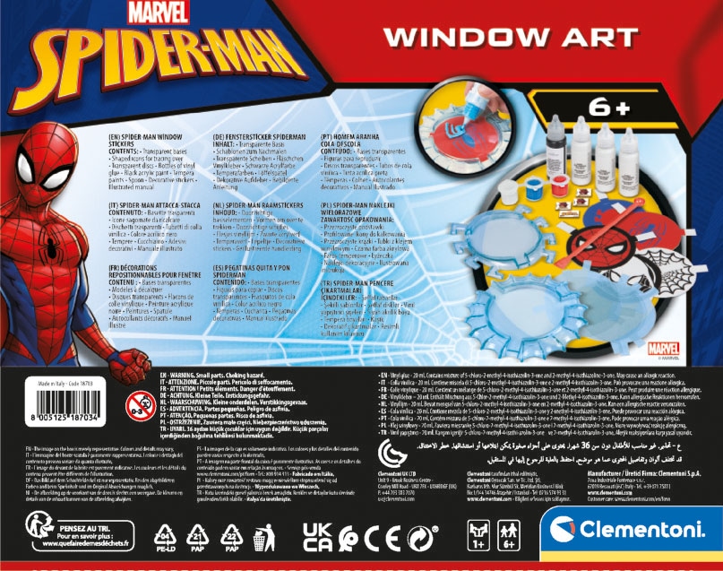 Clementoni® Kreativset »Fensterbilder Marvel«, Made in Europe