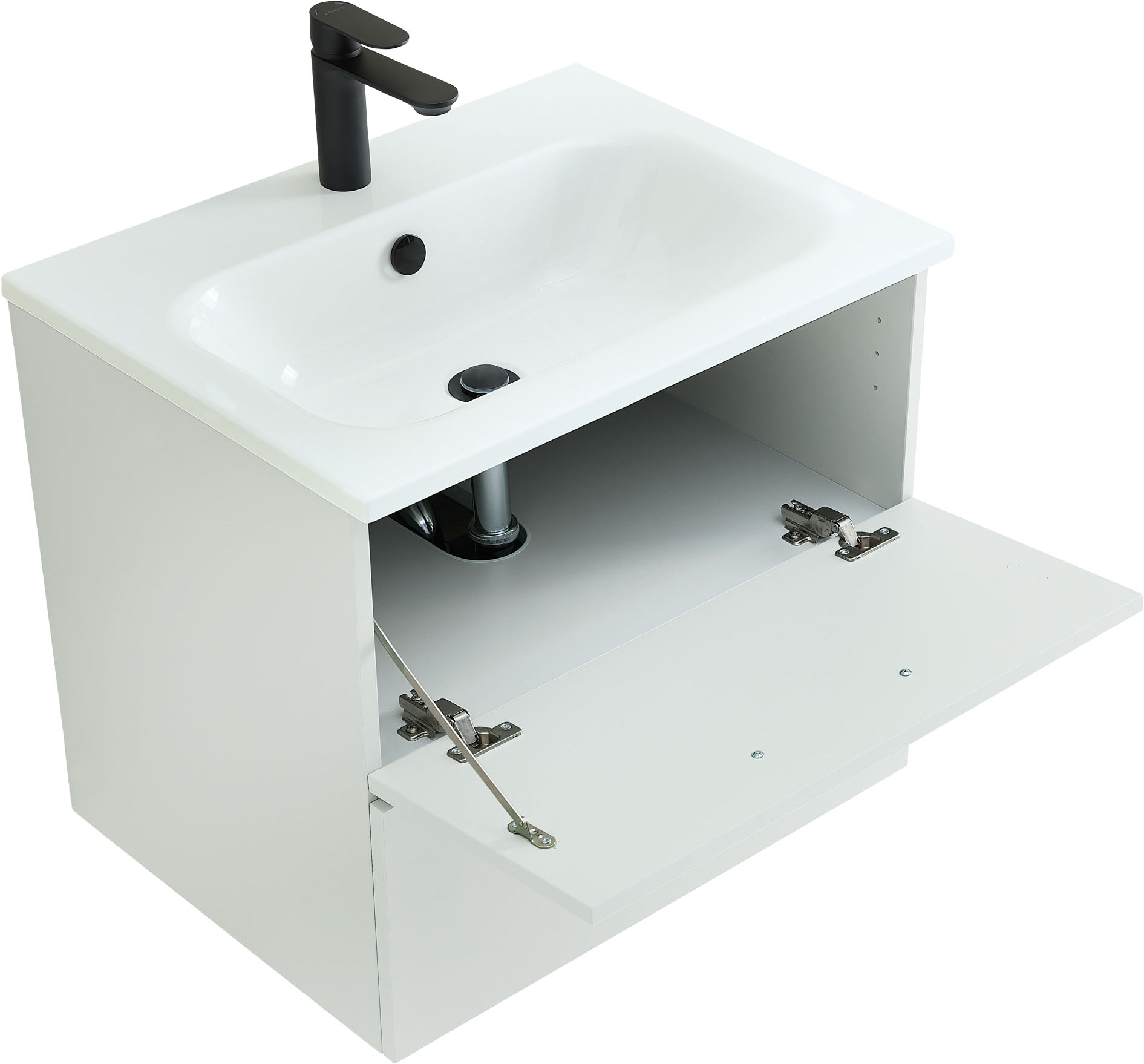 Saphir Badmöbel-Set »Quickset 500, Waschtischunterschrank mit Mineralmarmorwaschtisch« 2 Stk. tlg.