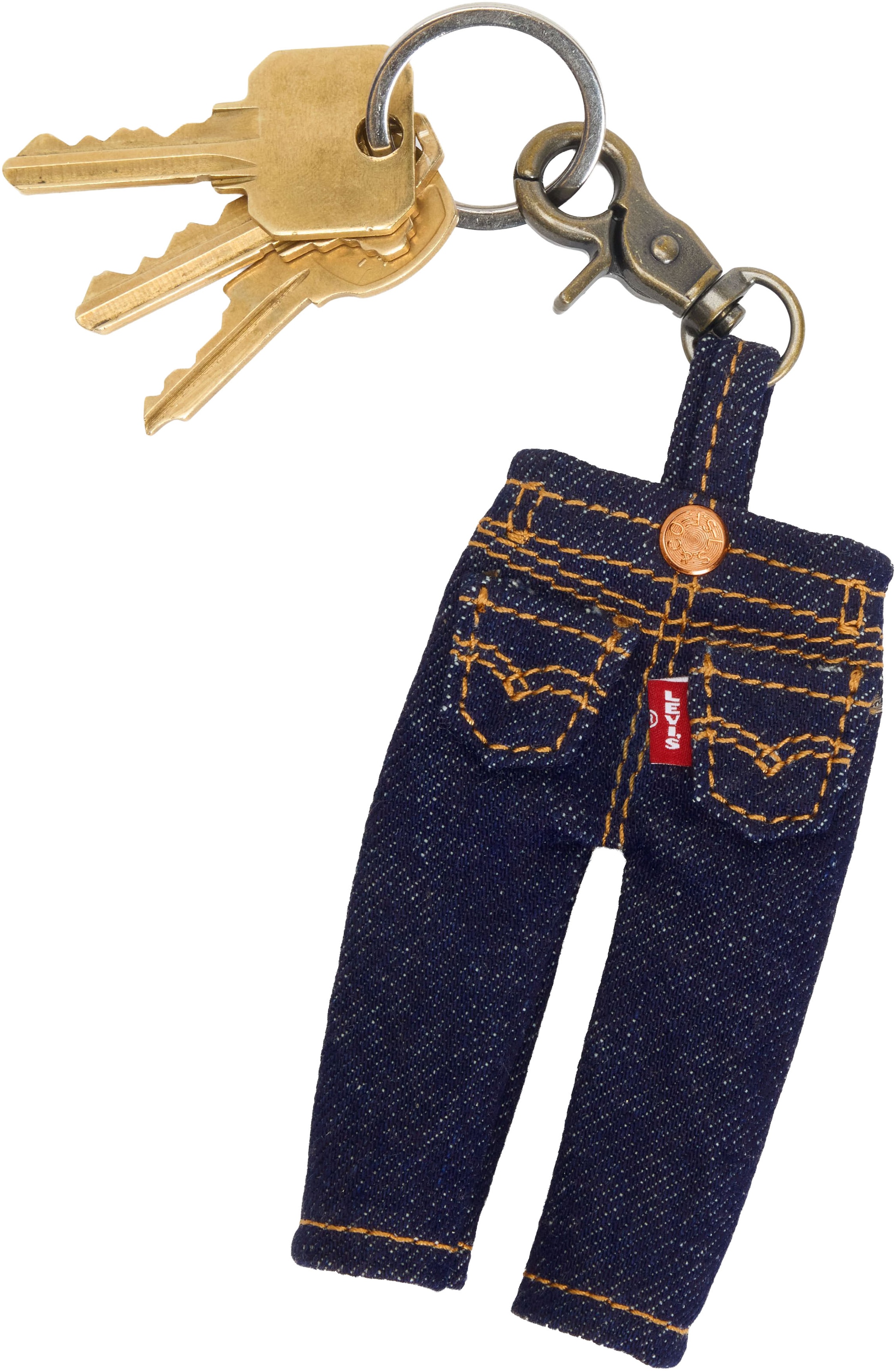 Levi's® Schlüsselanhänger »LEVI'S MINI 501 CHARM« Mini Jeans, für Schlüsselbund, Handtasche, Rucksack mit Karabinerhaken
