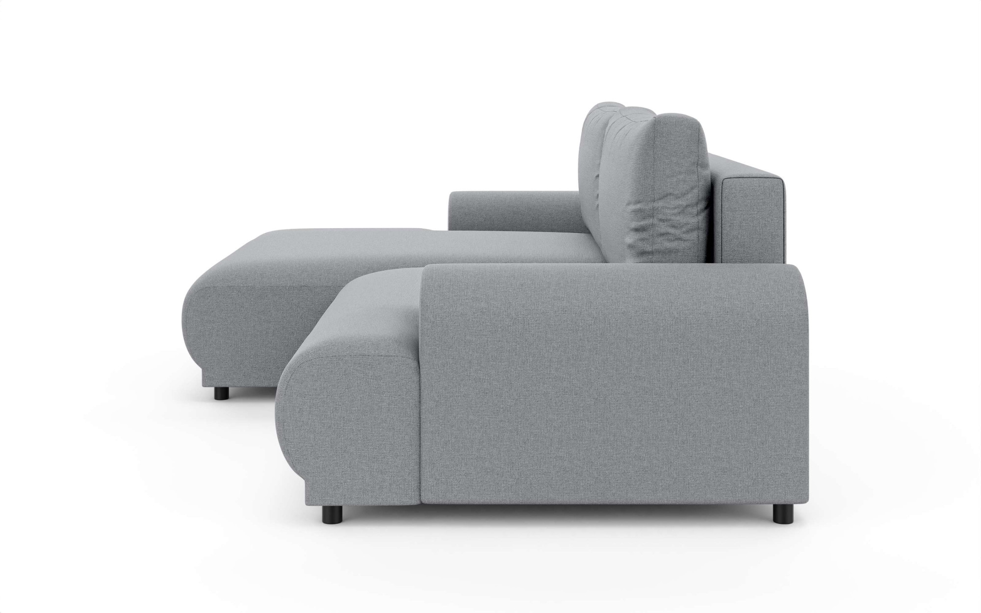 INOSIGN Ecksofa »Marsby, mit Bettfunktion und Bettkasten, Maße: B/H/T 242/65/145 cm«, L-Form mit Wellenunterfederung, Recamiere links oder rechts bestellbar