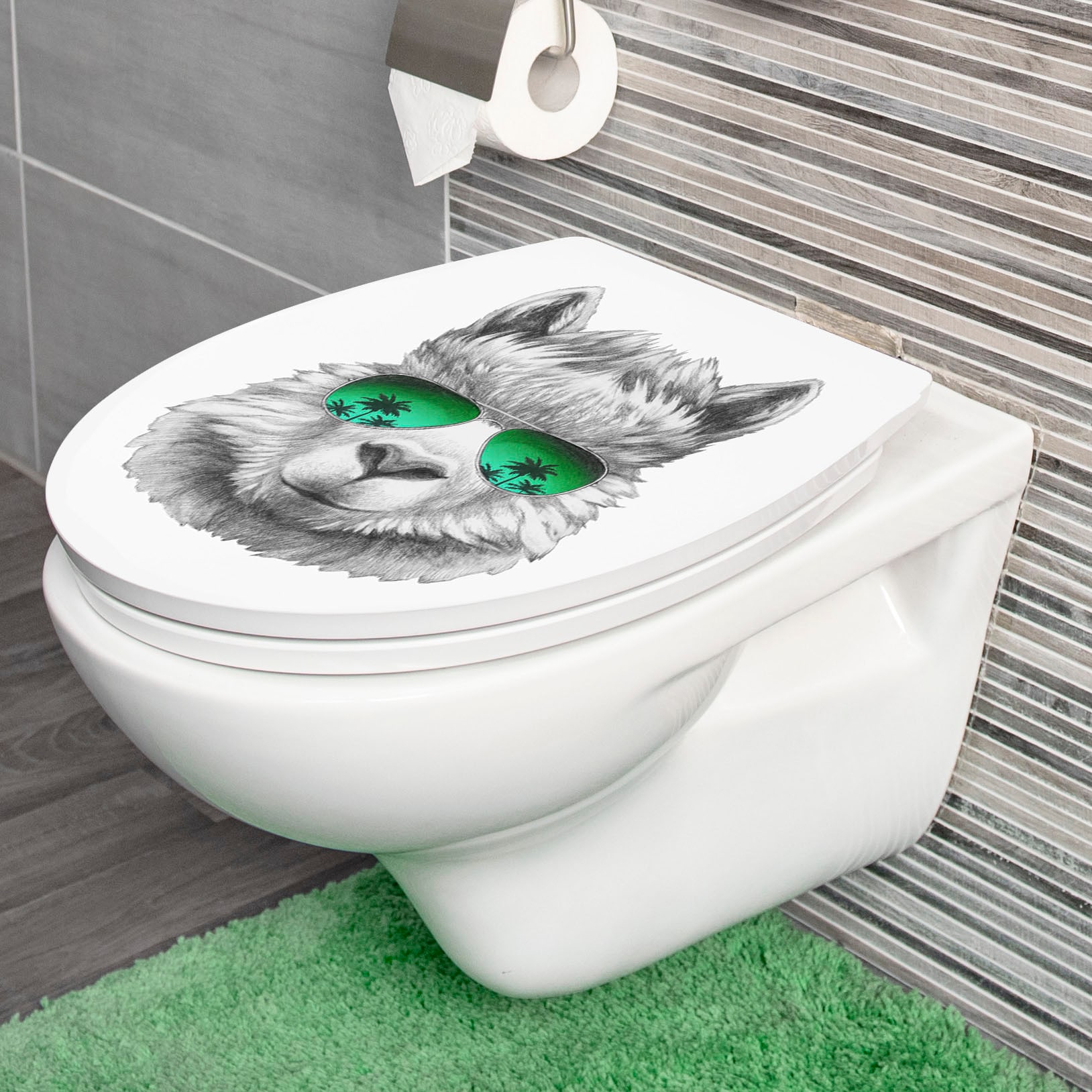 CORNAT WC-Sitz »Außergewöhnliche 3D-Optik - Pflegeleichter Thermoplast - Quick up &«, Clean Funktion - Absenkautomatik - Montage von oben / Toilettensitz