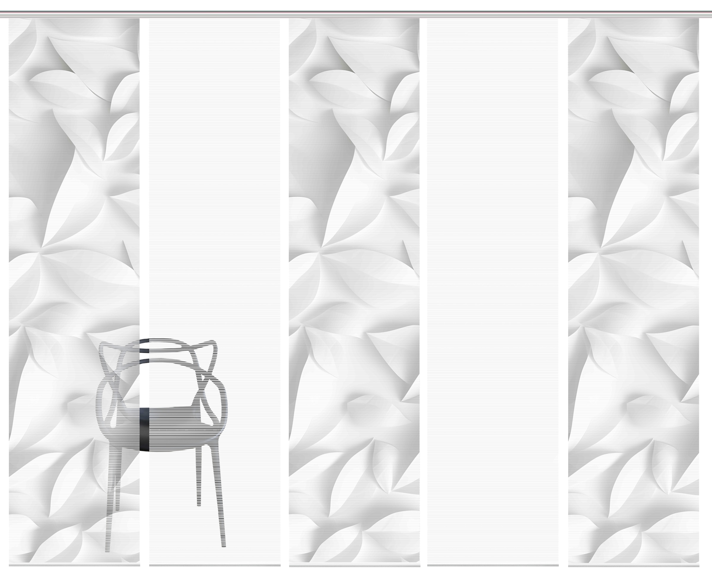 Vision Schiebegardine »FLYNN« Paneelwagen 5 Stk. tlg. SET,SCHIEBEVORHANG,BAMBUS,DIGITALDRUCK