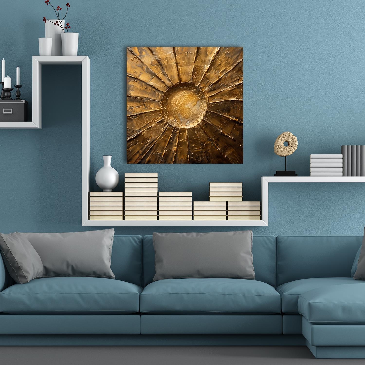 queence Acrylglasbild »Goldene Sonne« Abstrakt | Abstrakte | Formen | Gemälde | Kunst | Sonnenaufgang 1 Stk. tlg. HD Premium Kunstdruck in Galeriequalität