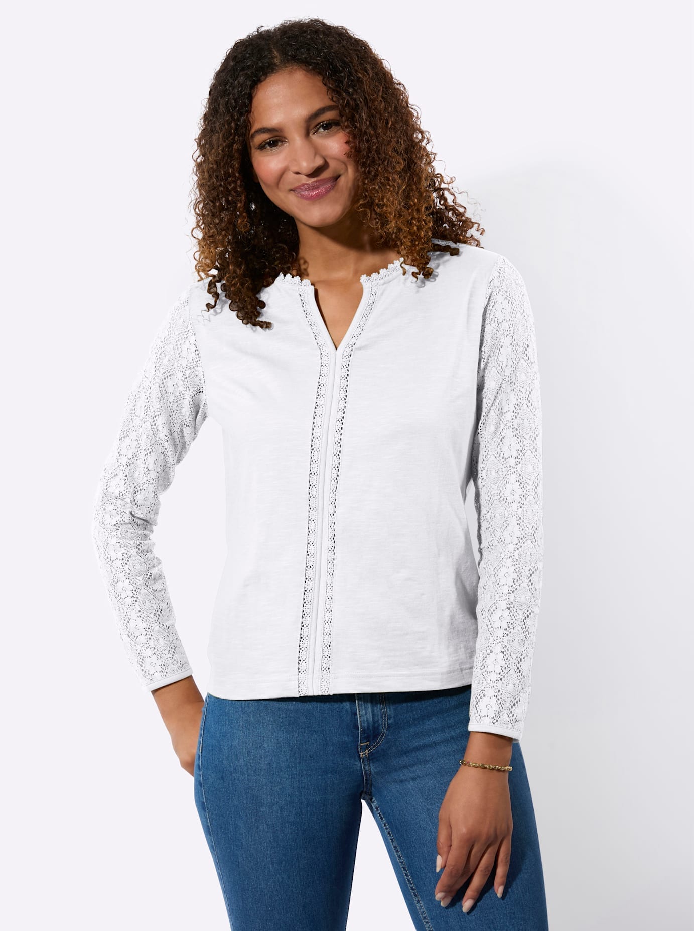 Inspirationen Spitzenshirt »Shirt« 1 tlg.