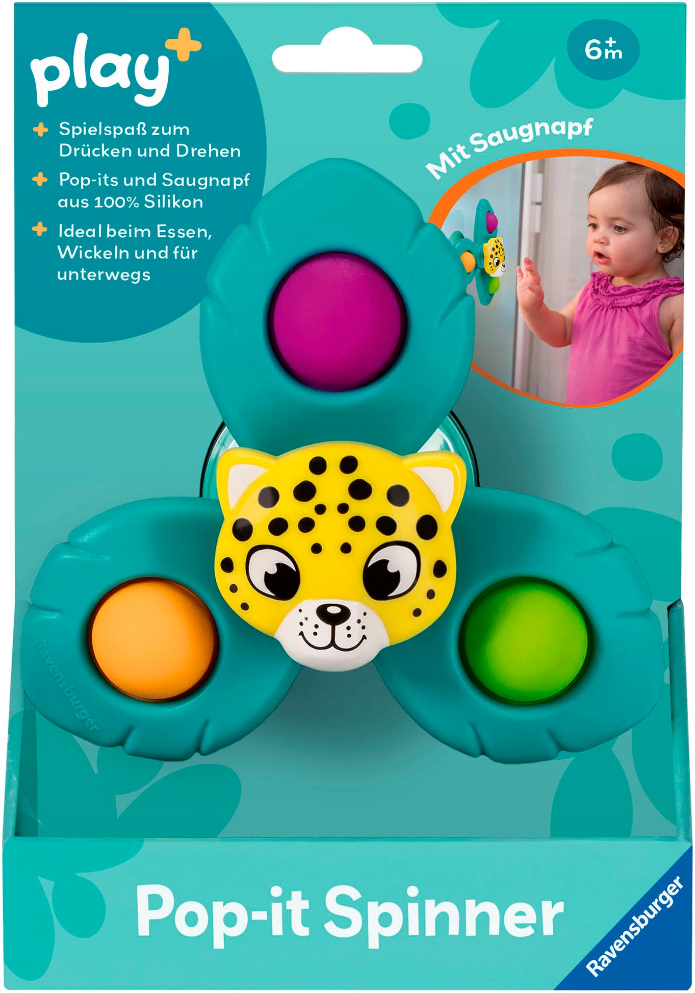 Lernspielzeug »Play+ Pop-it Spinner: Leopard«