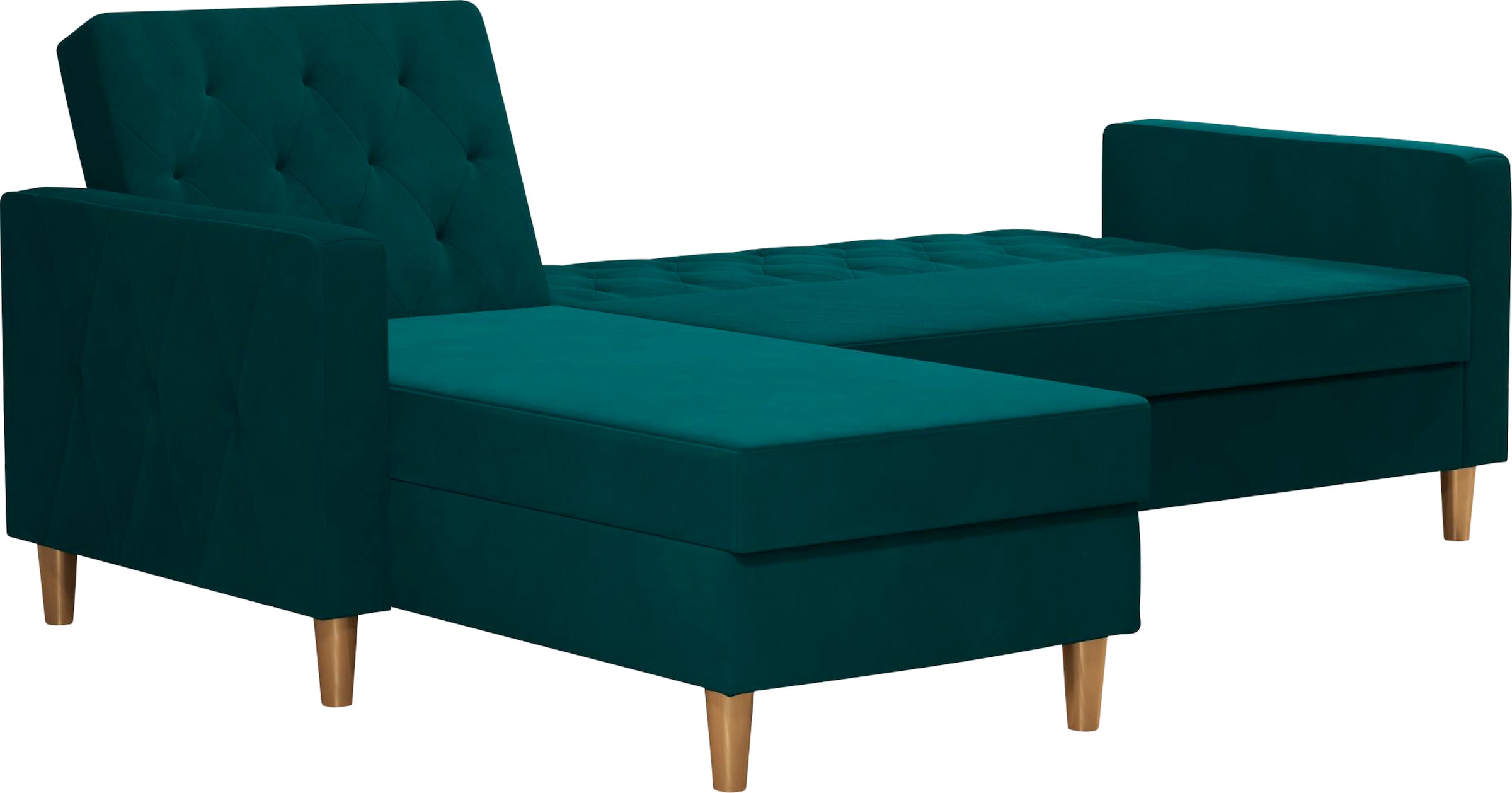 Dorel Home Ecksofa »Liberty, L-Form,« mit Schlafffunktion, Recamiere beidseitig montierbar, Sitzhöhe 43 cm