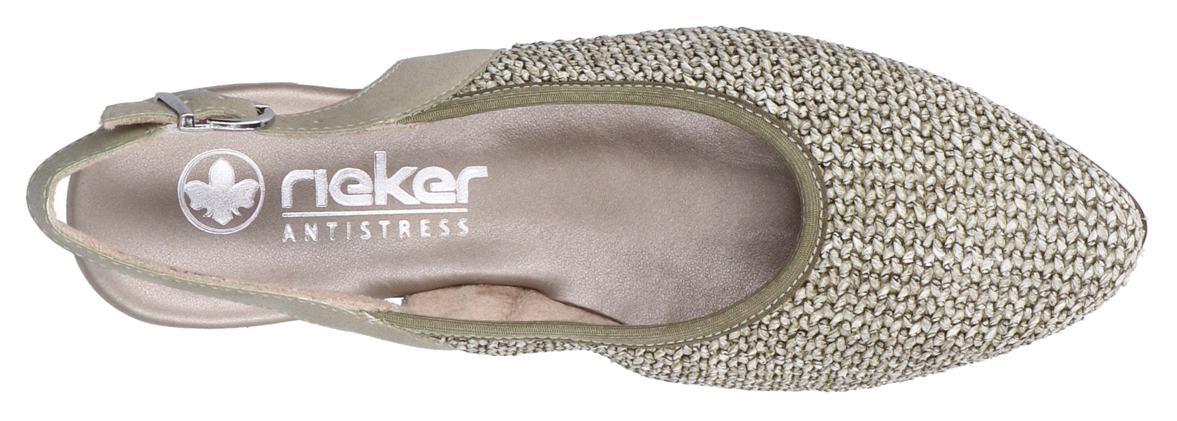 Rieker Slingsandale  Sommerschuh, Festtagsschuh, Blockabsatz, mit Riemchen
