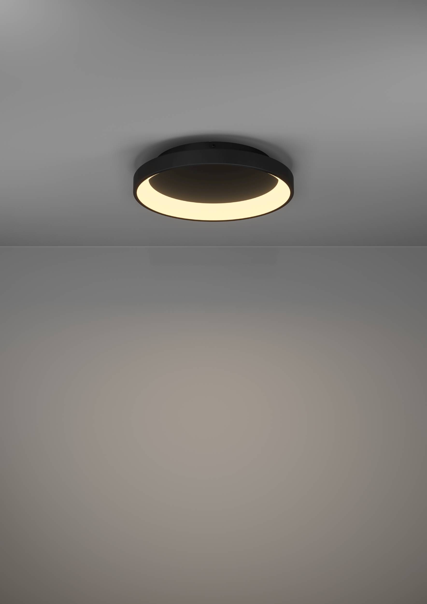 EGLO Deckenleuchte »Loretello Deckenlampe, Wohnzimmerlampe, Metall und Kunststoff, Lampe« LED-Modul 1 Stk. Kaltweiß | Neutralweiß | Warmweiß Wand-/Deckenleuchte - H7,5 x Ø35 cm - schwarz - 12W inkl.