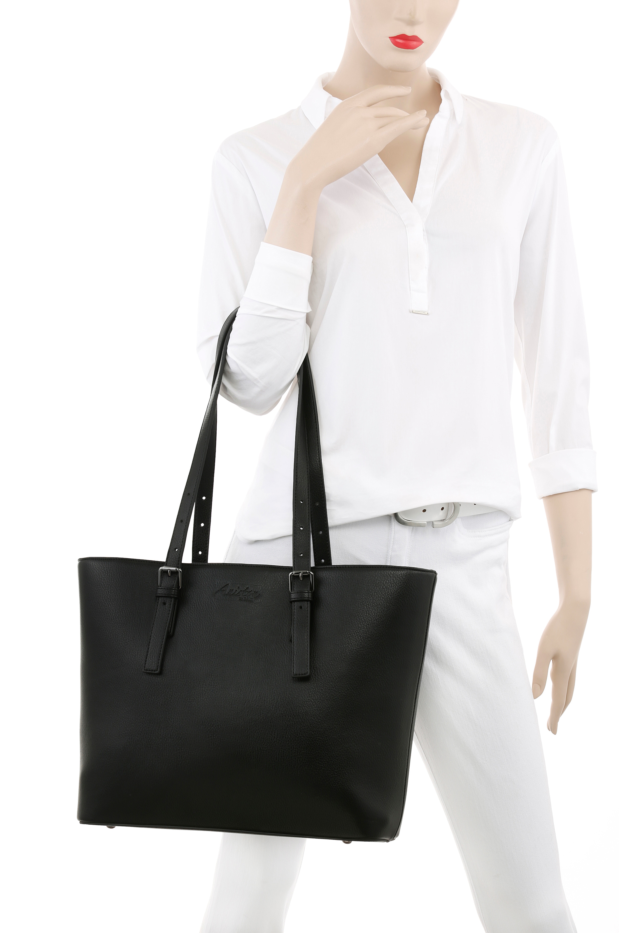 Aniston ACCESSOIRES Shopper »Big Smith Black« Handtasche Tragetasche