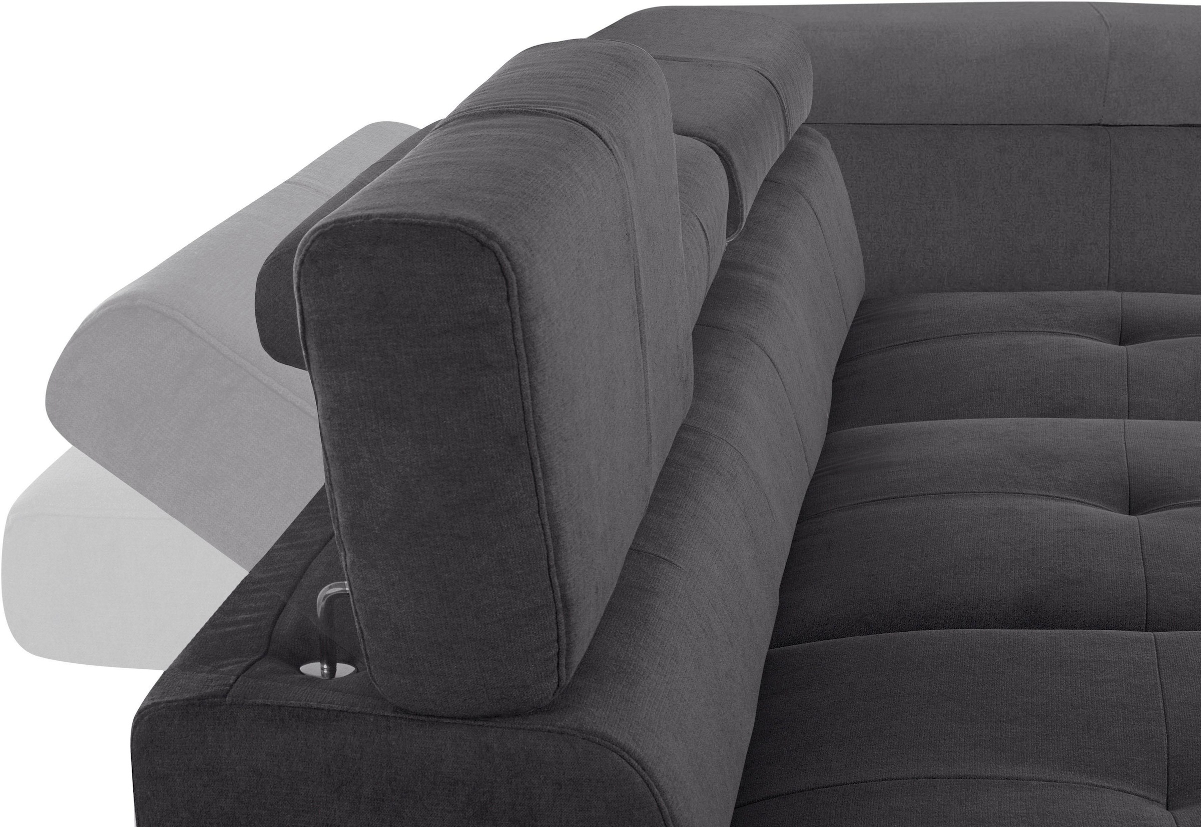 COTTA Ecksofa »Enterprise L-Form«, inklusive Kopf- und Armteilverstellung, wahlweise mit Bettfunktion
