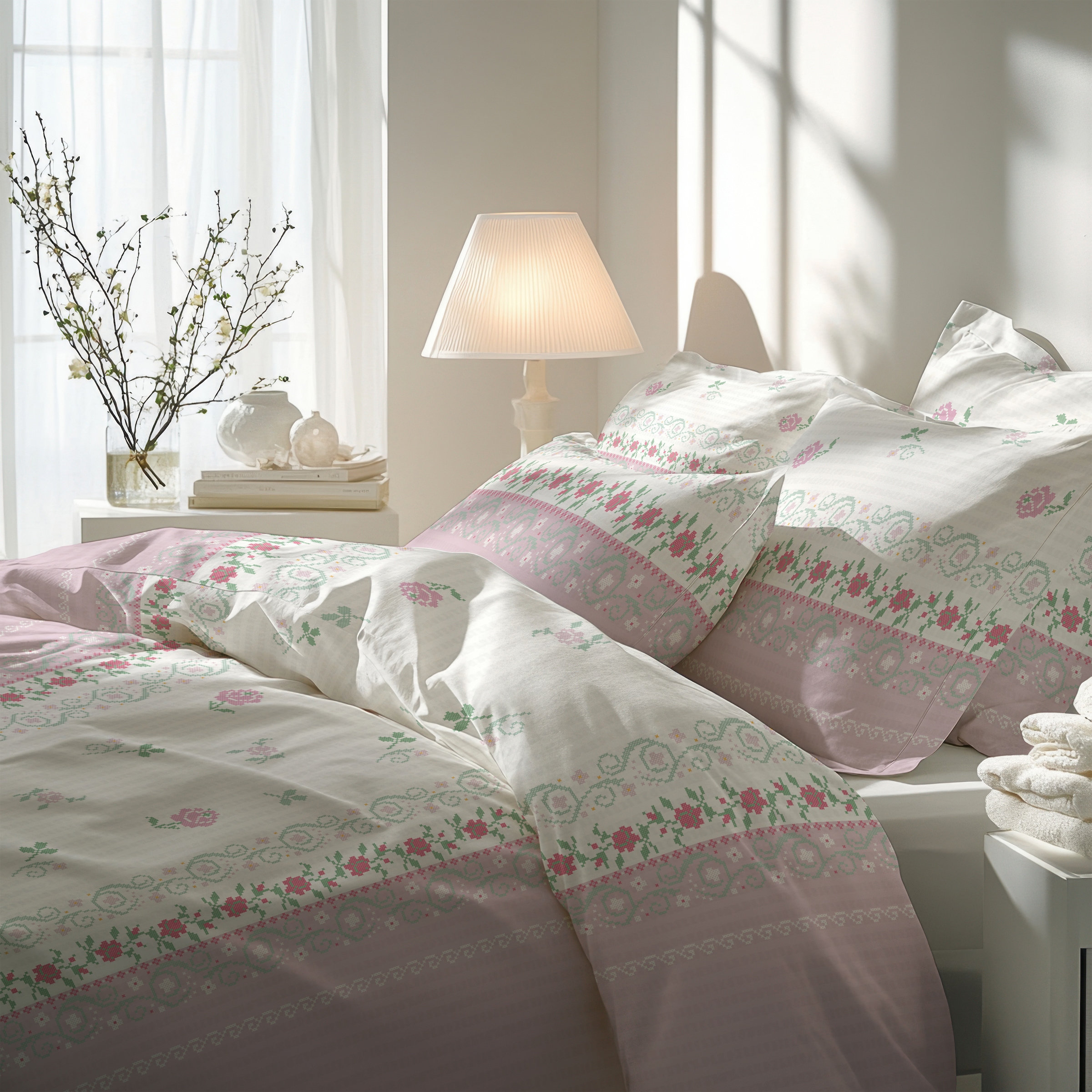 Florella Bettwäsche »»Hella rosa« Soft-Touch Seersucker,  50% Baumwolle, 50% Viskose«