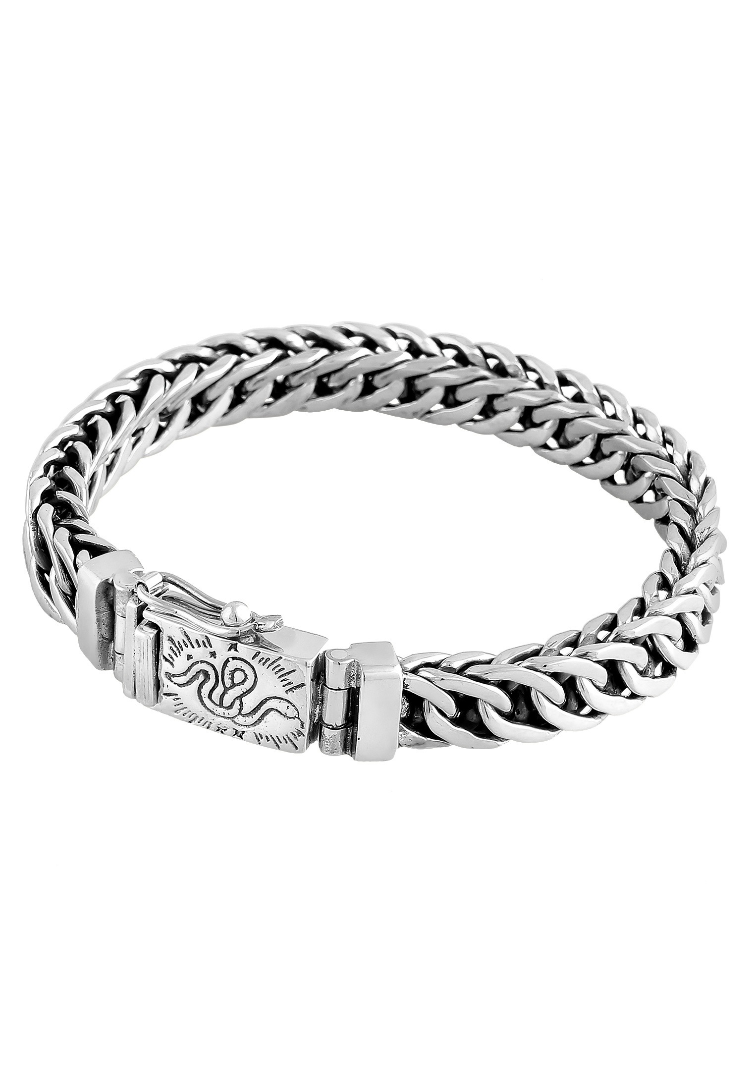 HAZE & GLORY Armkette »Armband Herren Panzerarmband - Cobra 925 Silber«
