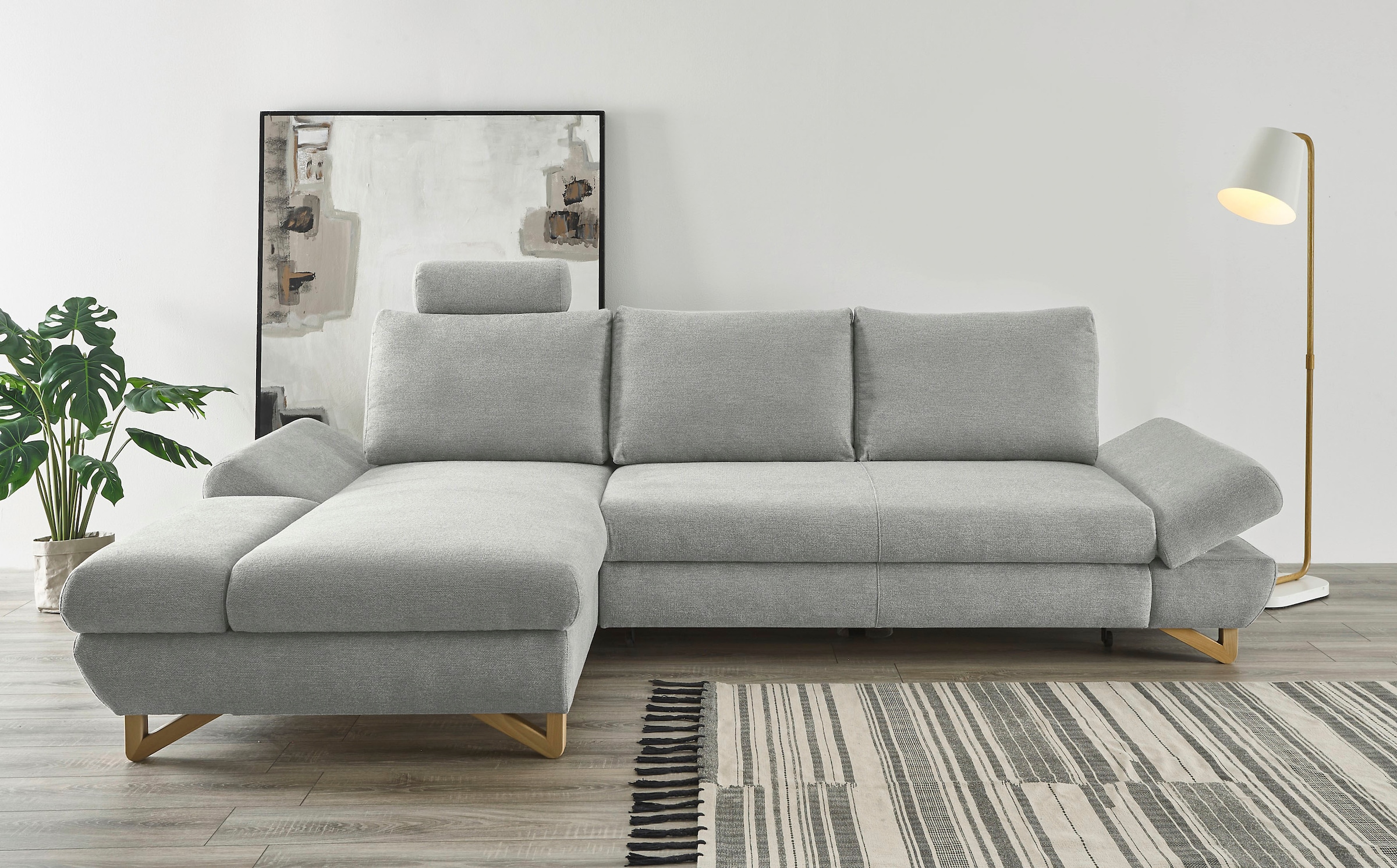 INOSIGN Ecksofa »City/Giron, L-Form,«, verstellbare Armlehnen mit Rasterfunktion