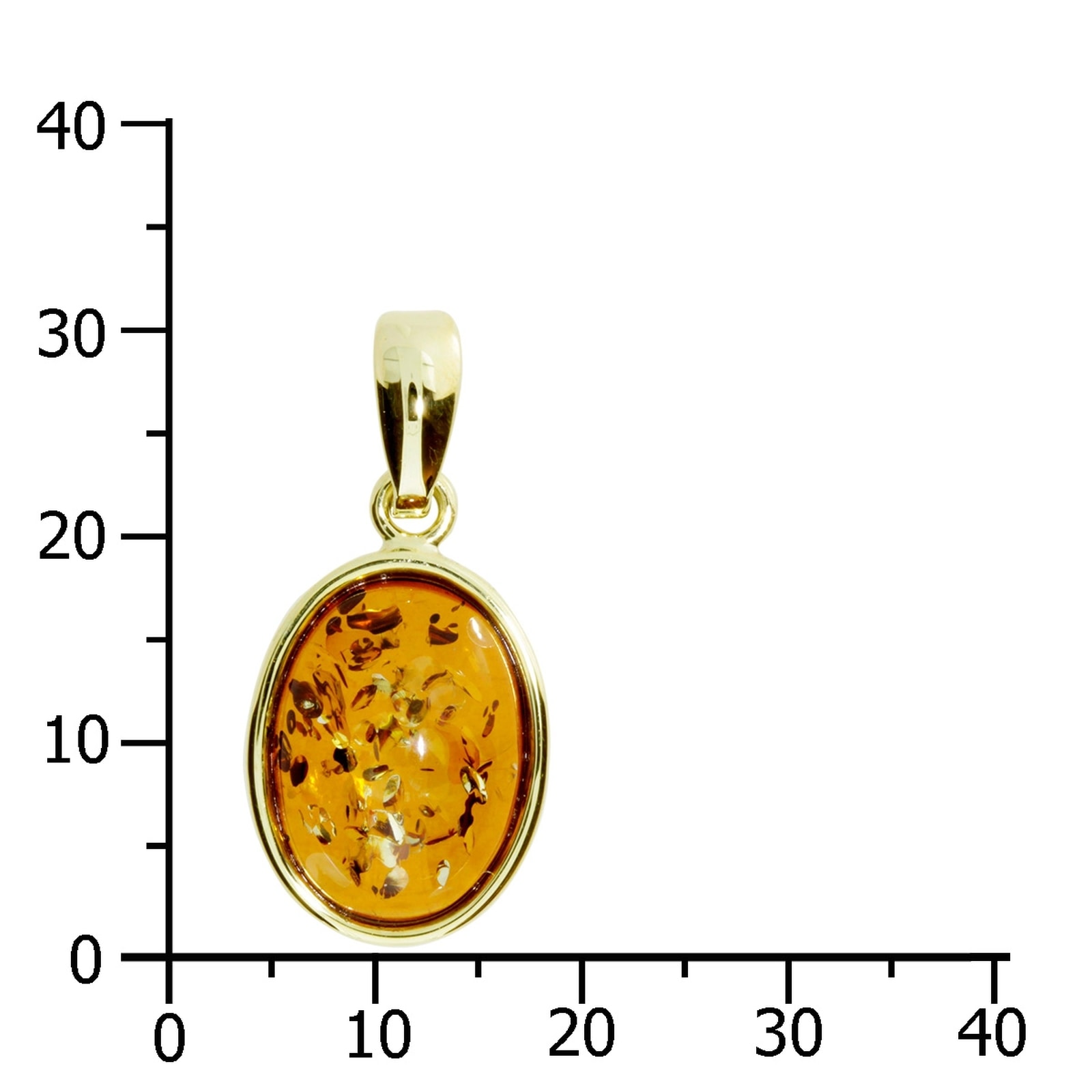 OSTSEE-SCHMUCK Kettenanhänger »- Classic 17x12 mm - Gold 333/000 - Bernstein«