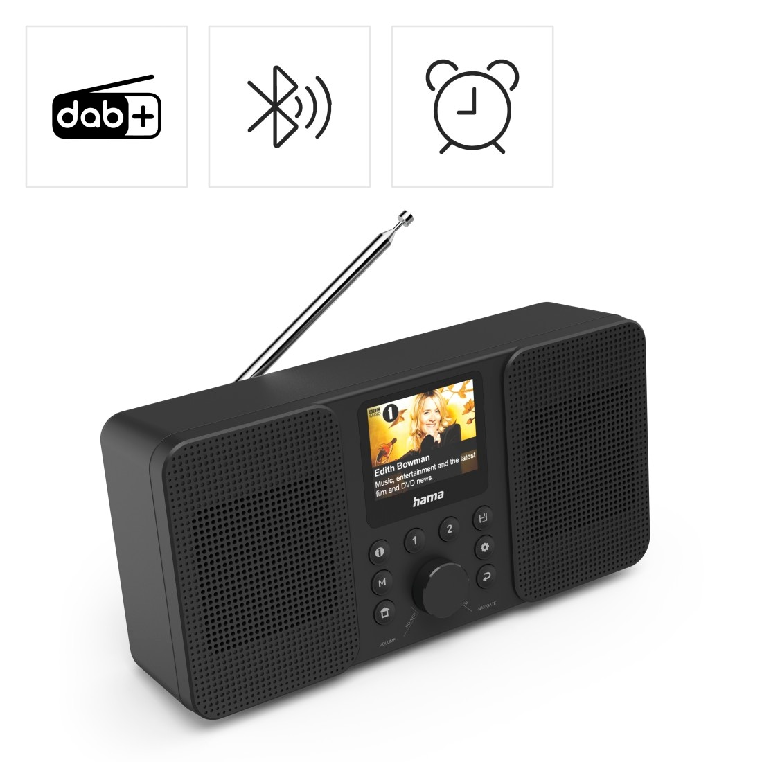 Hama Digitalradio (DAB+) »Digitalradio (DAB+, Internetradio, Bluetooth® RX, App)« (Bluetooth | WLAN Digitalradio (DAB+) | Internetradio )