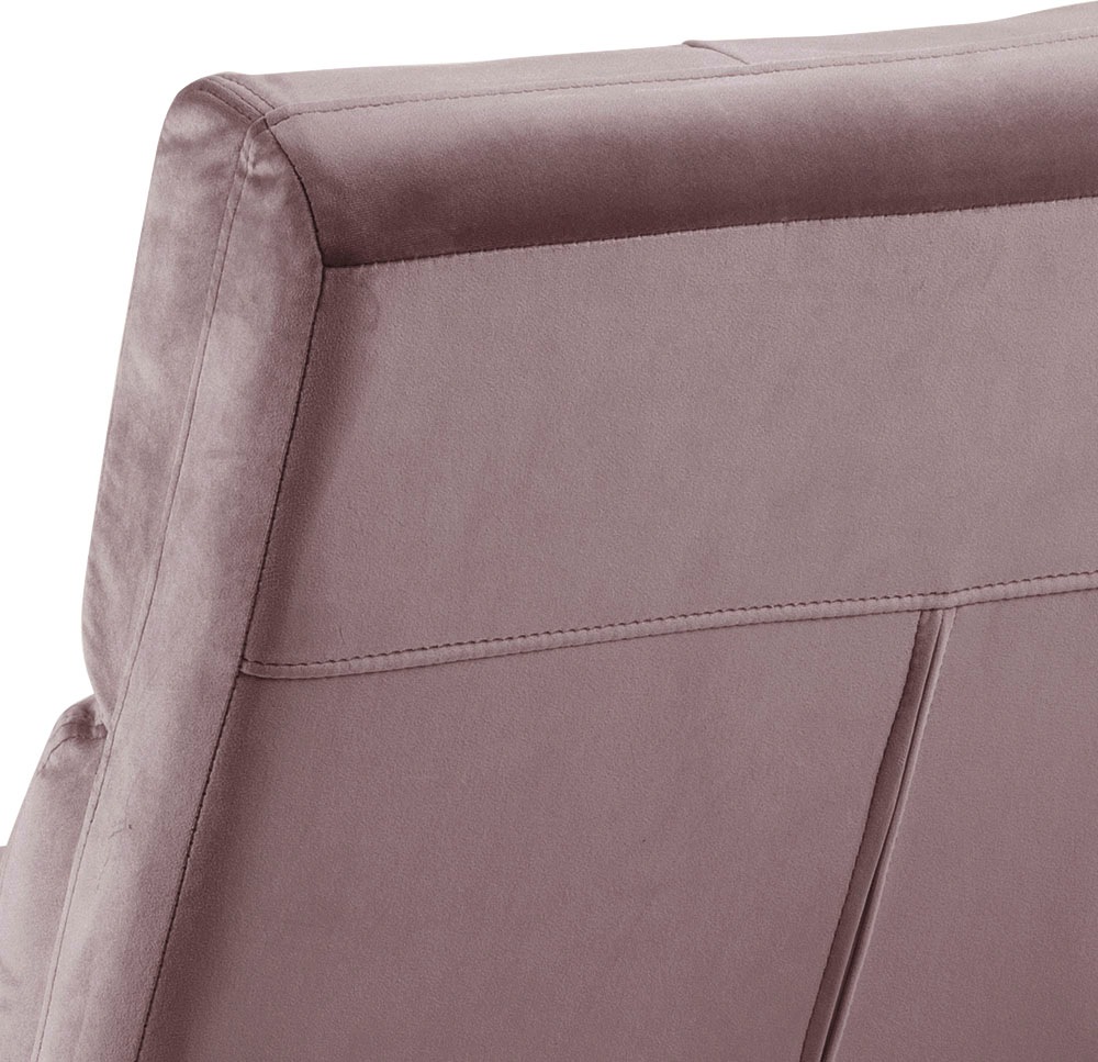 ACTONA GROUP Loungesessel 1,  Samtvelours und quadratische Steppnähte, verschiedene Variationen