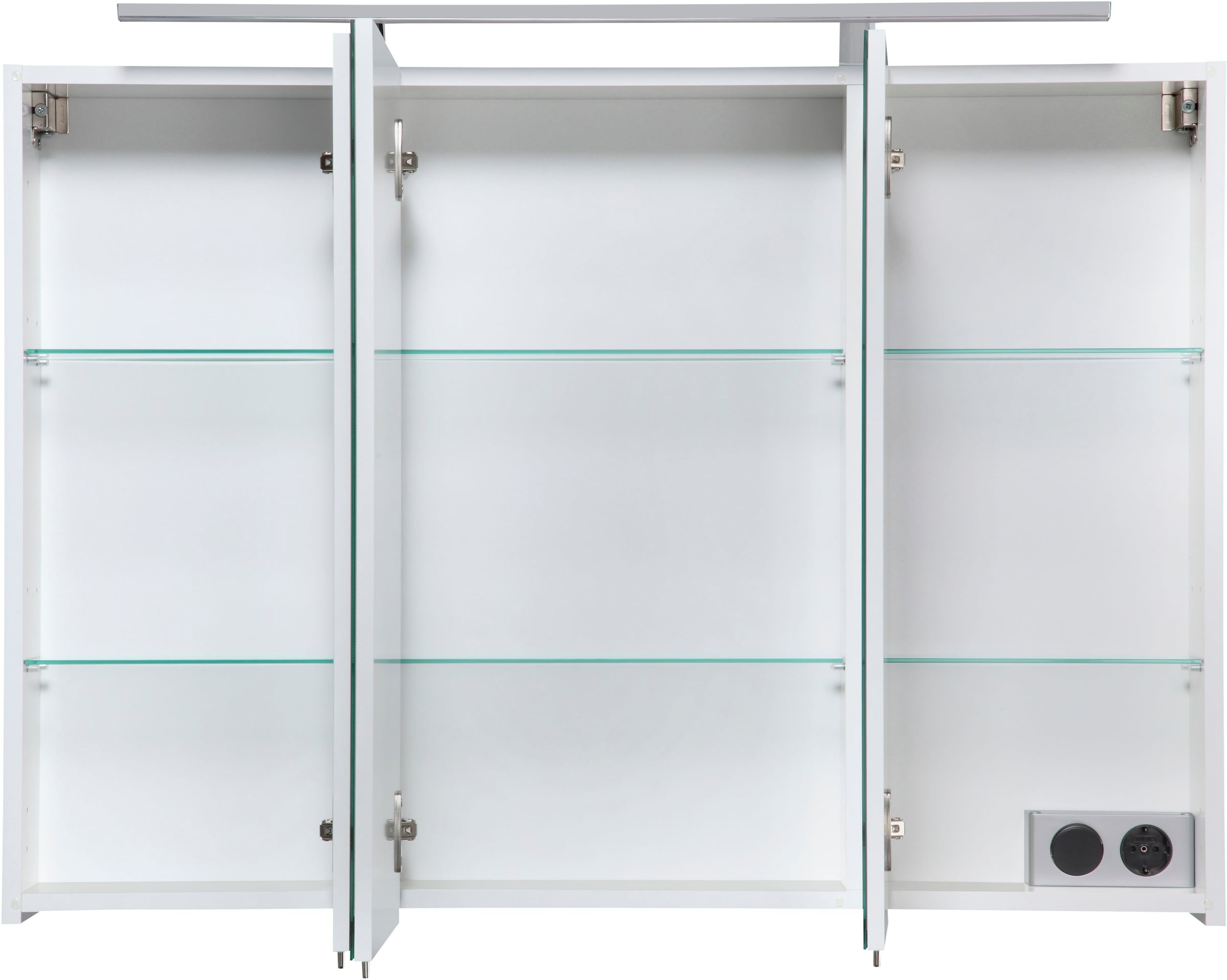 welltime Spiegelschrank »Torino«, Breite 100 cm, Jahren online 3 Schalter-/Steckdosenbox | kaufen mit LED-Beleuchtung, 3-türig, Garantie XXL