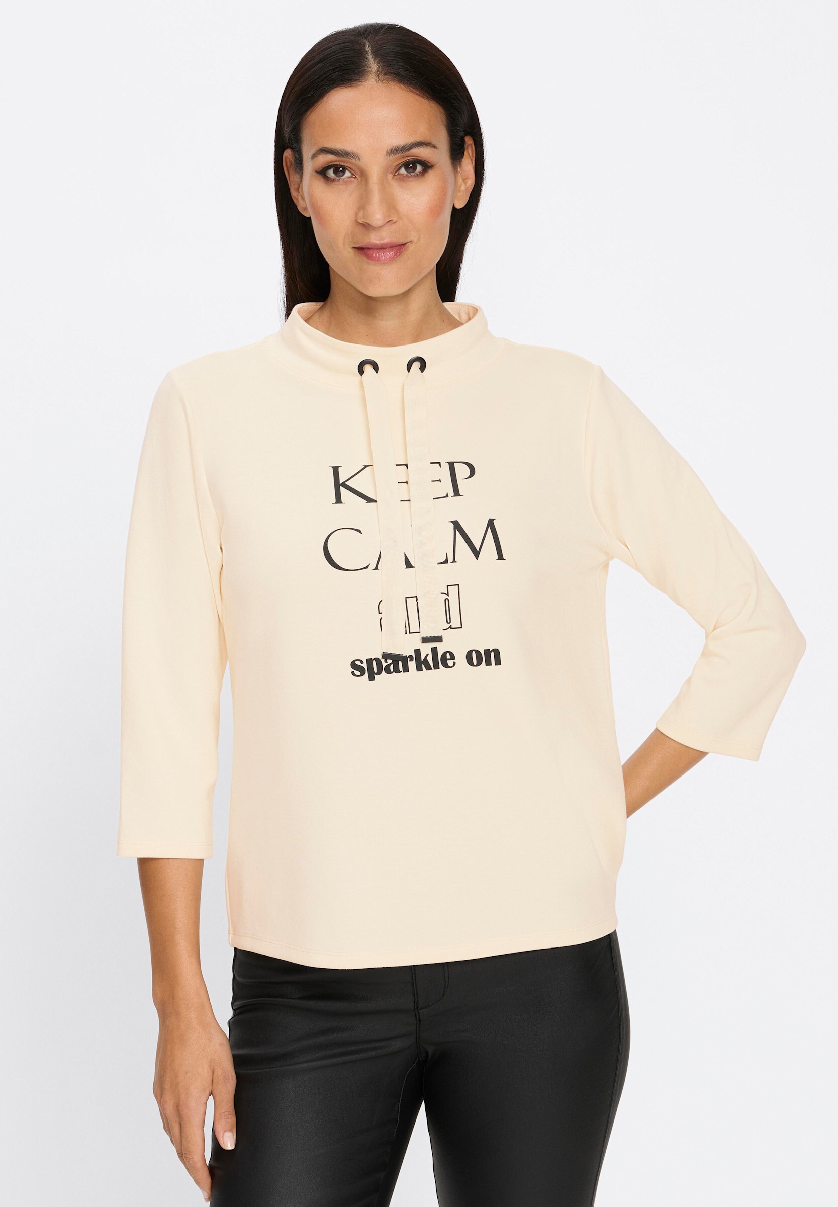 heine Sweatshirt »Sweatshirt Sweatshirt mit weitem Stehkragen«
