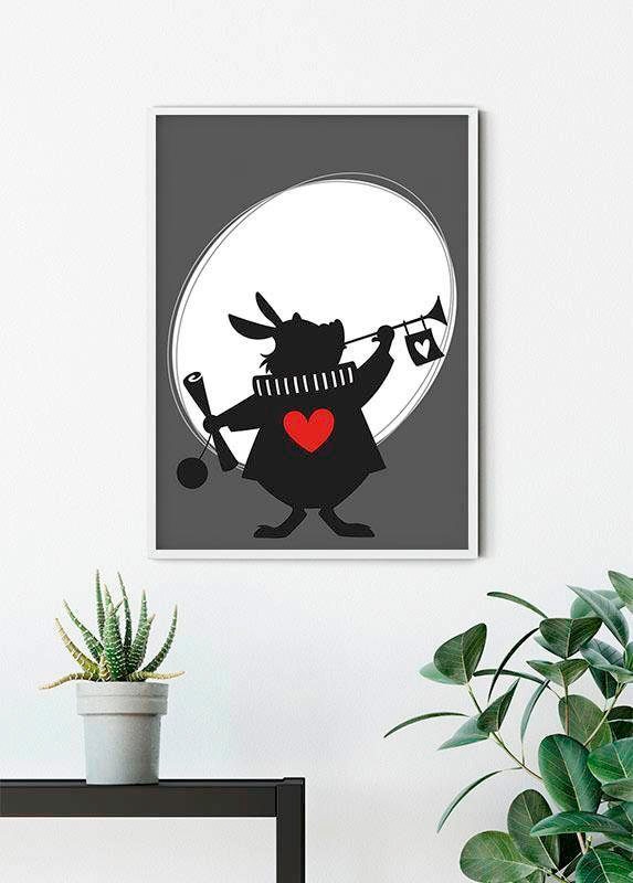 Komar Bild »Alice Rabbit« Disney 1 Stk. tlg. Wandbild zur Dekoration im Kinderzimmer - ohne Rahmen