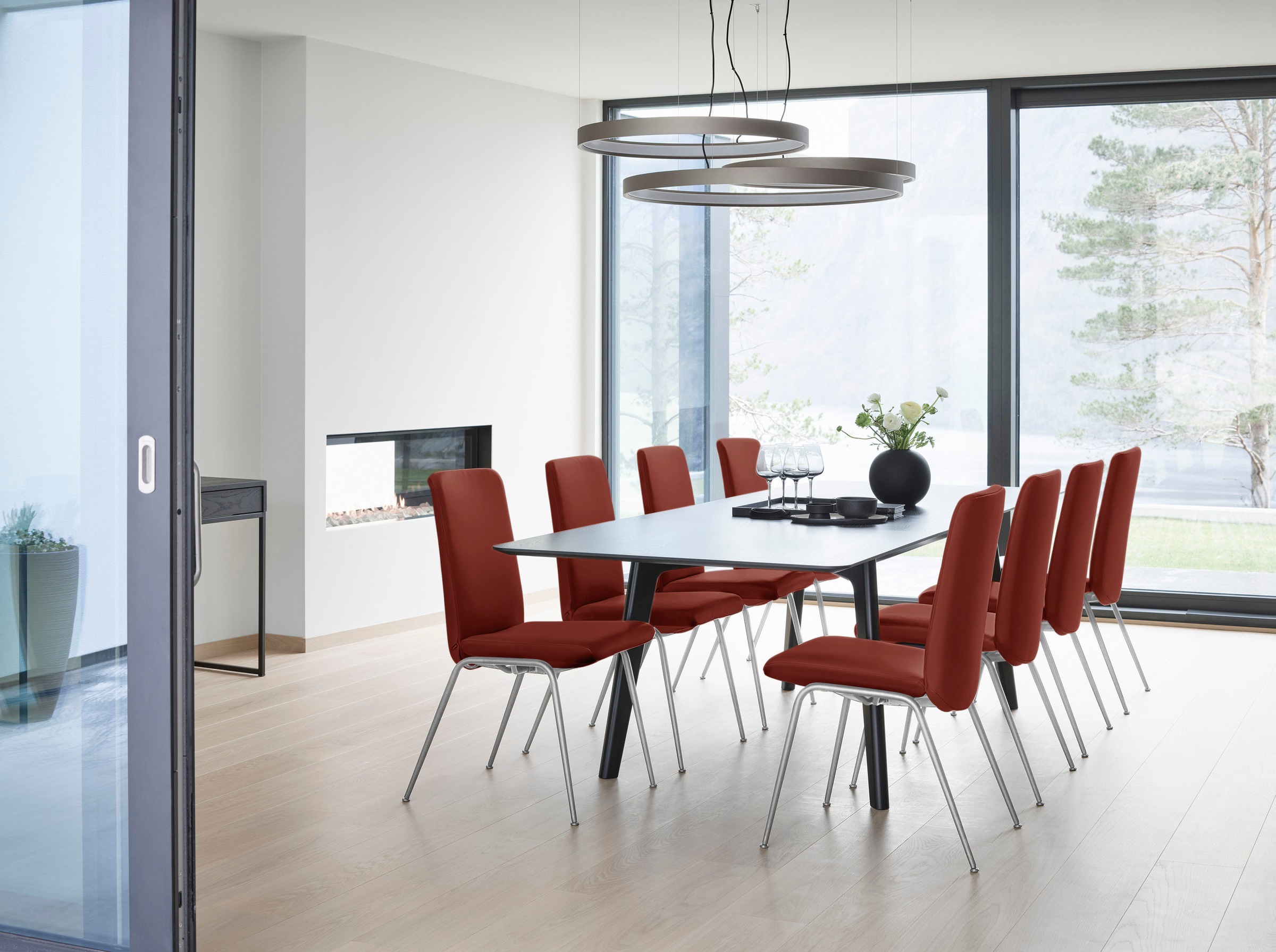 Stressless® Polsterstuhl »Laurel« () Low Back, Größe L, mit Beinen aus Stahl in Schwarz matt