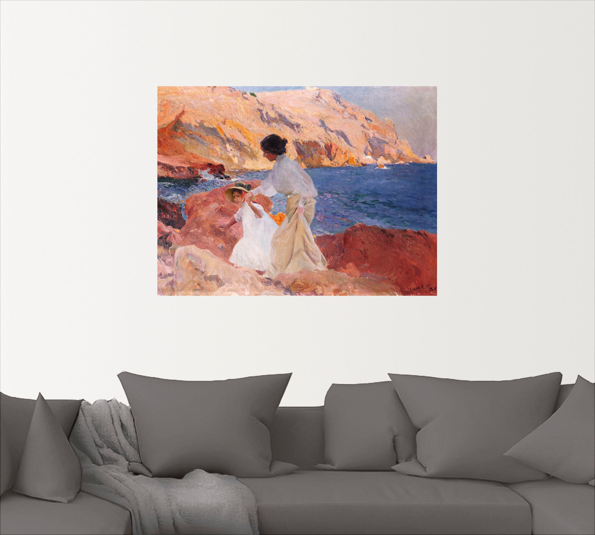 Artland Wandfolie »Clotilde und Elena beim Klettern«, Gruppen & Familien, (1 St.), selbstklebend