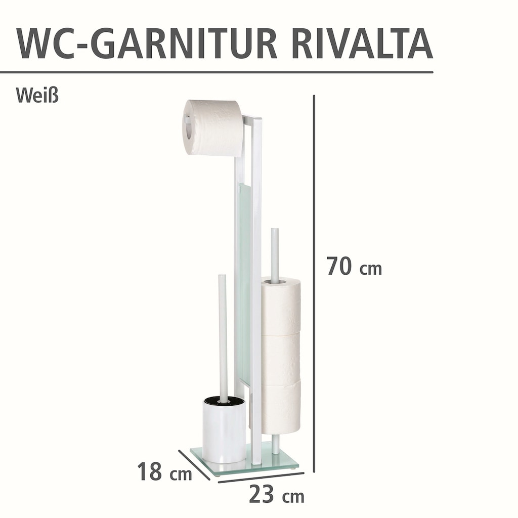 WENKO WC-Garnitur »Rivalta«, aus Sicherheitsglas-Kunststoff