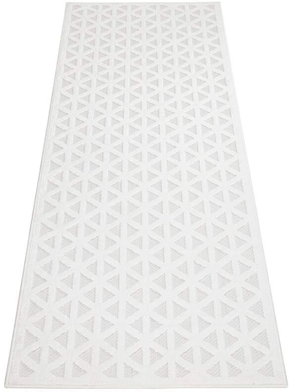 Carpet City Teppich »In-& Outdoorteppich Santorini 446, 3D-Effekt, Geo-Muster« rechteckig 5 mm Höhe Wetterfest & UV-beständig für Terrasse, Balkon, Küche, Flur