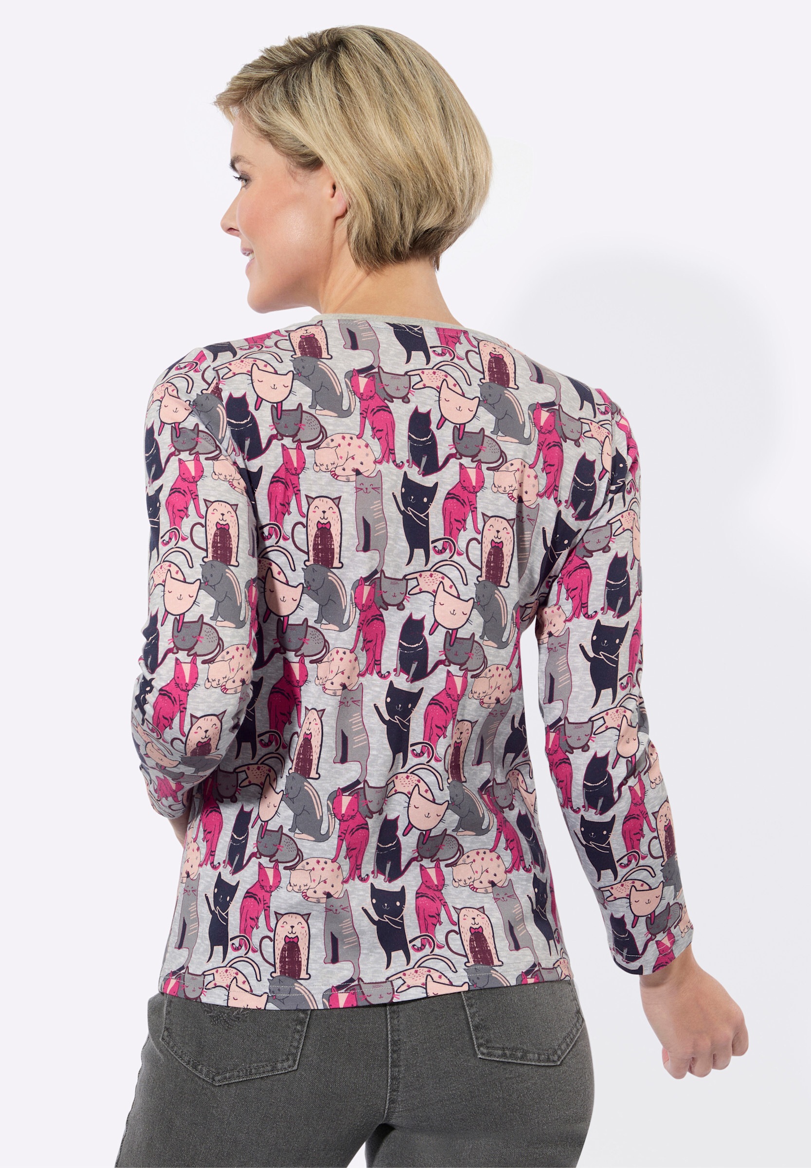 Witt T-Shirt »Druck-Shirt Print-Shirt mit Katzen-Dessin«