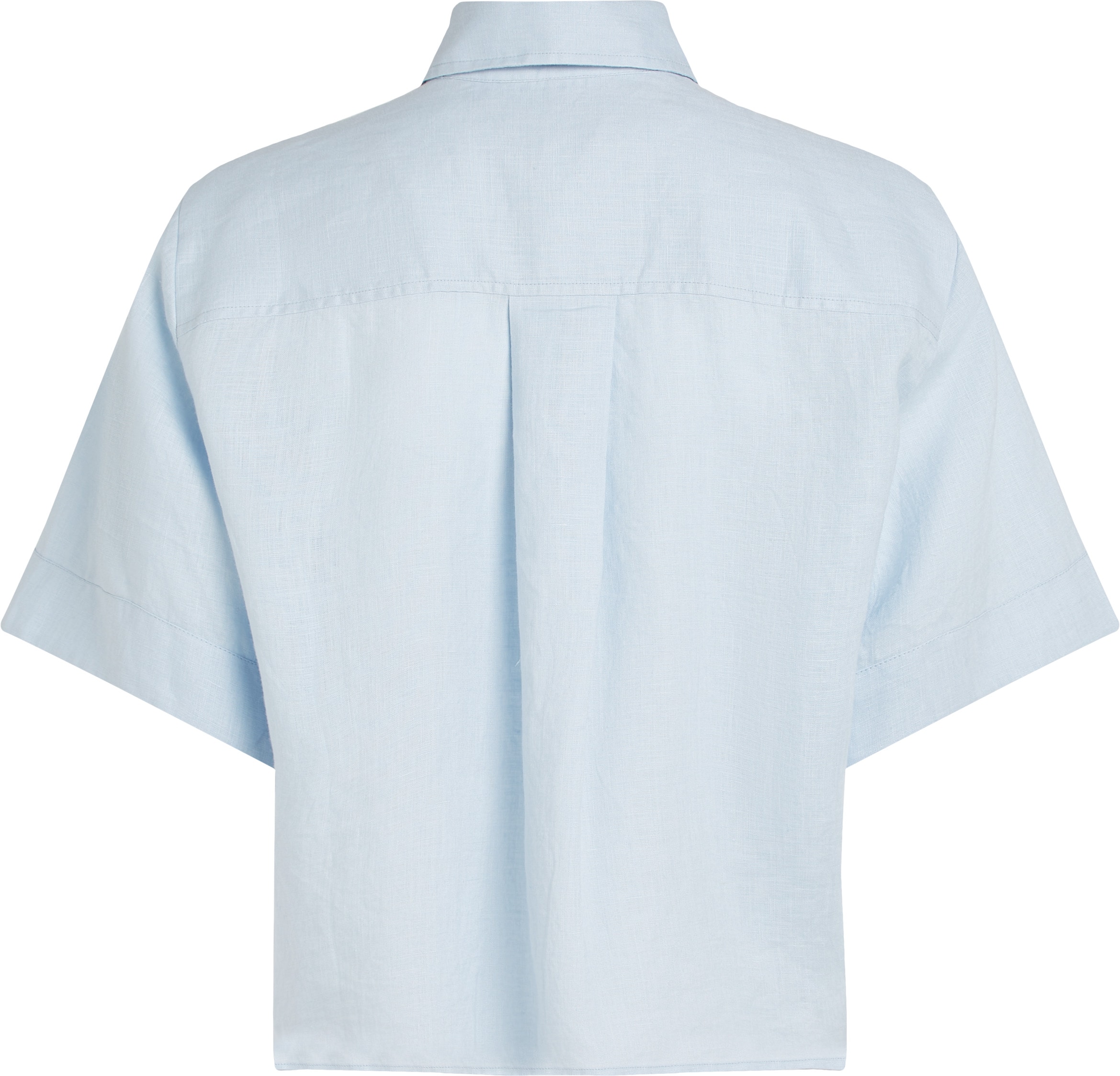 Tommy Hilfiger Kurzarmshirt »ESS LINEN RELAXED S/S SHIRT«, mit Brusttasche, Logostickerei,kühlendes Premium Leinen