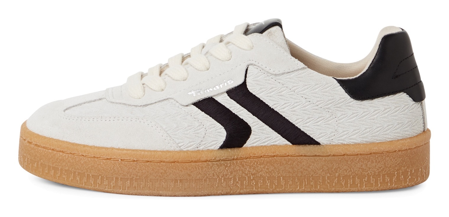 Tamaris Plateausneaker, Freizeitschuh, Halbschuh, Schnürschuh mit gepolstertem Schaftrand