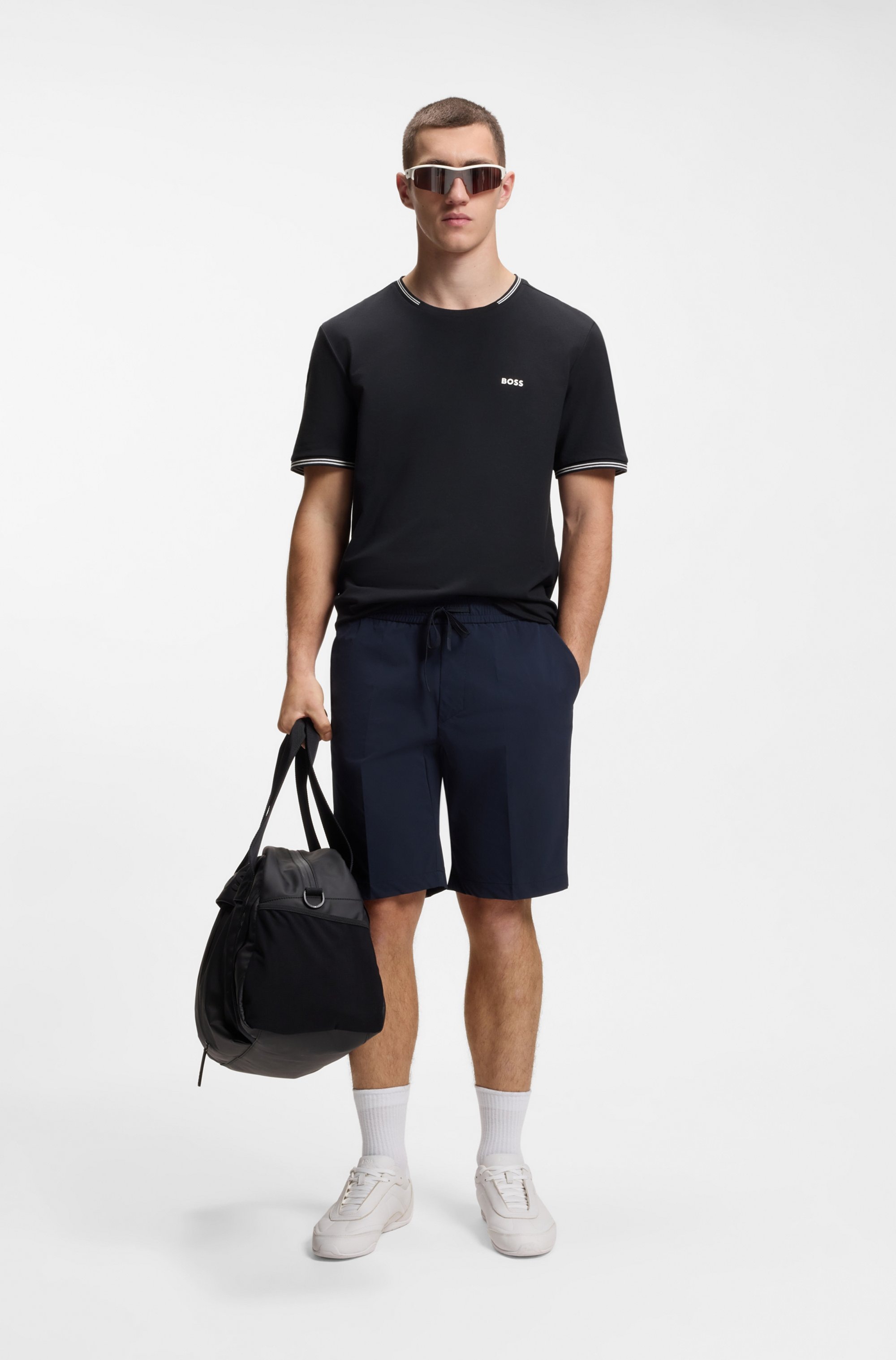 BOSS GREEN T-Shirt »Taul« aus softem Stretch-Baumwoll-Piqué, Regular Fit, Kühlend