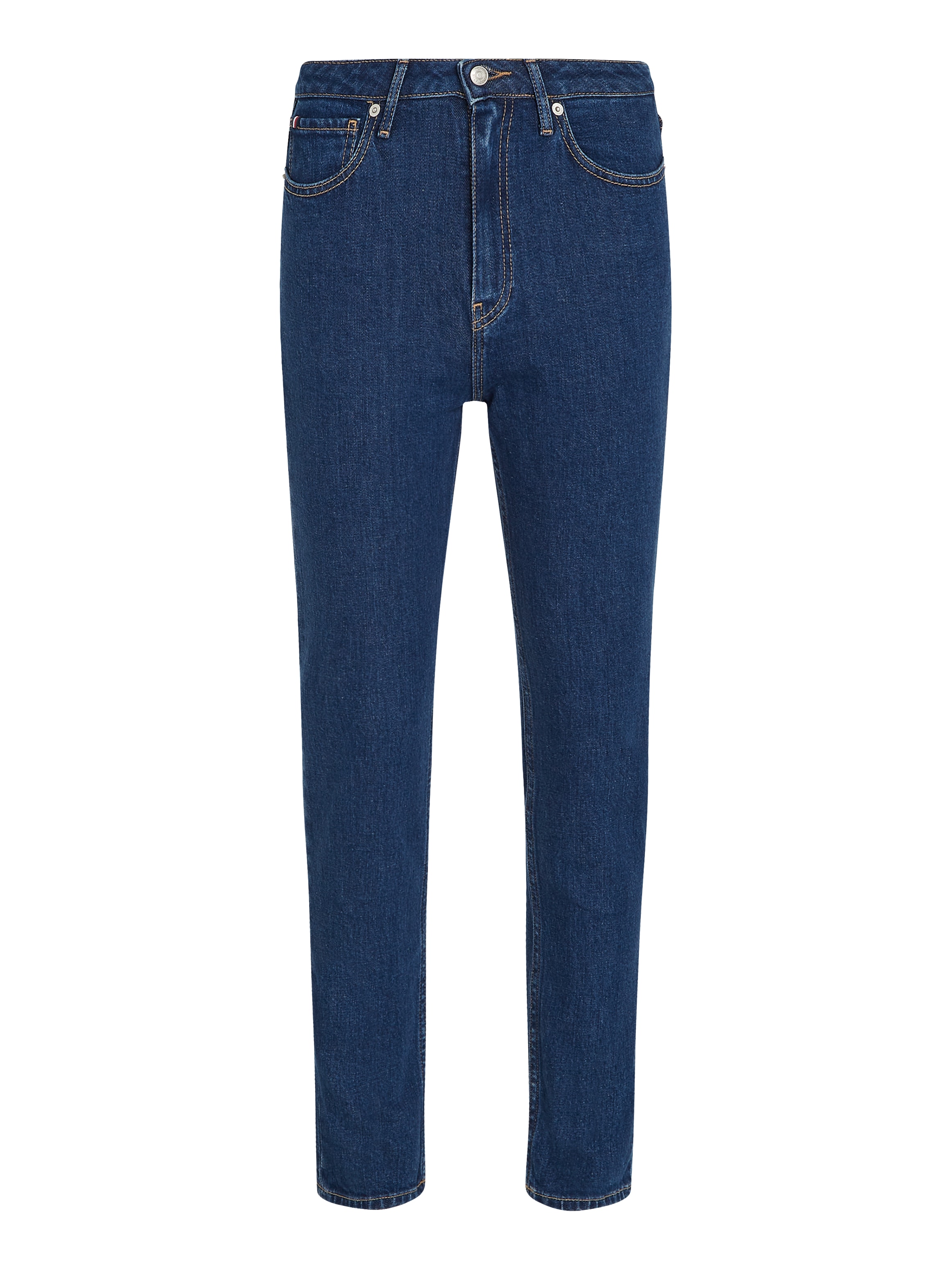 Tommy Hilfiger Slim-fit-Jeans »Slim Cigarette High Waist«, mit Logo-Badge, in blauer Waschung