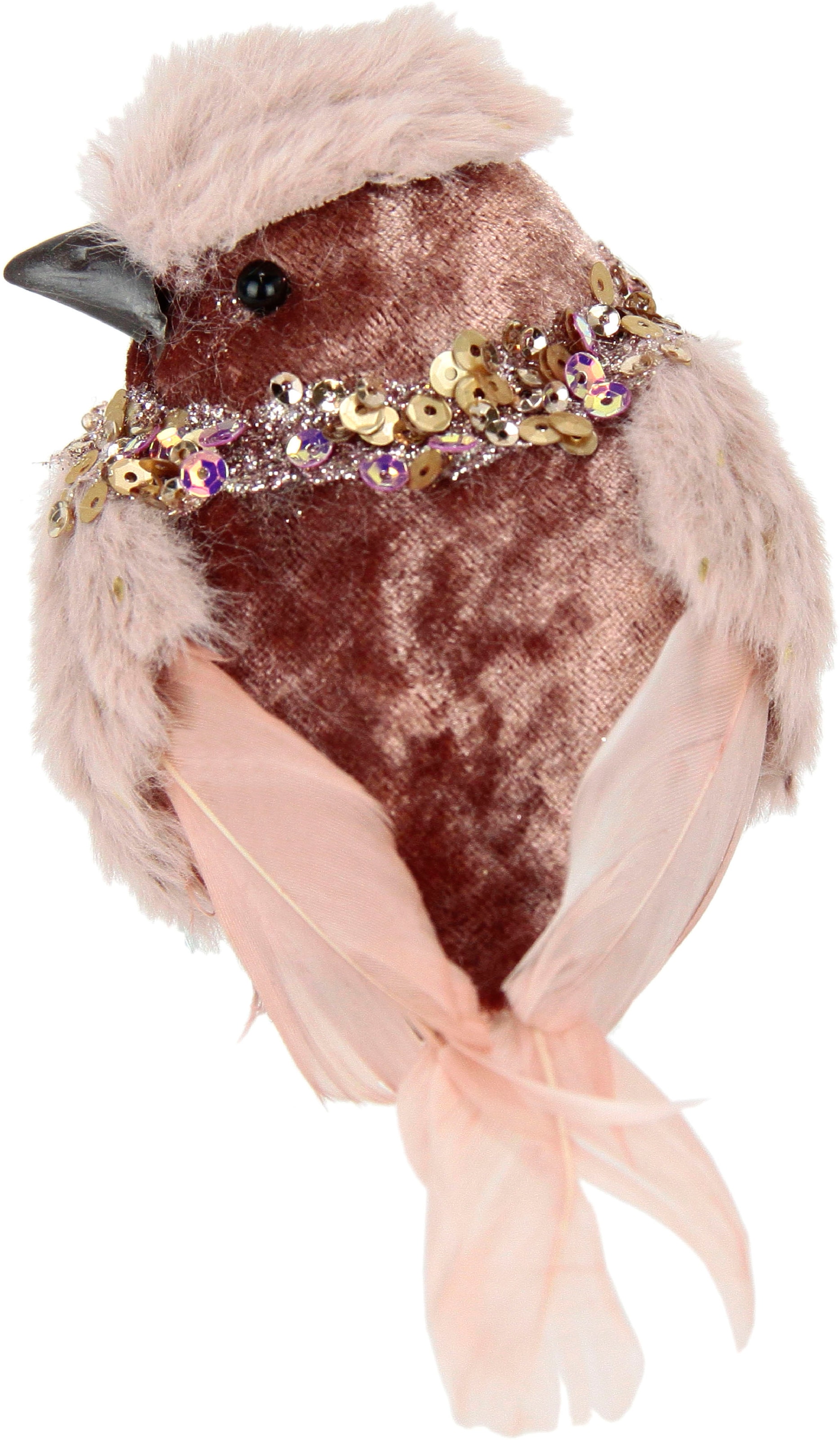 I.GE.A. Dekofigur »Vogel«, Aus Plüsch, mit kaufen Dekovogel Glamour-Pailletten, Raten auf