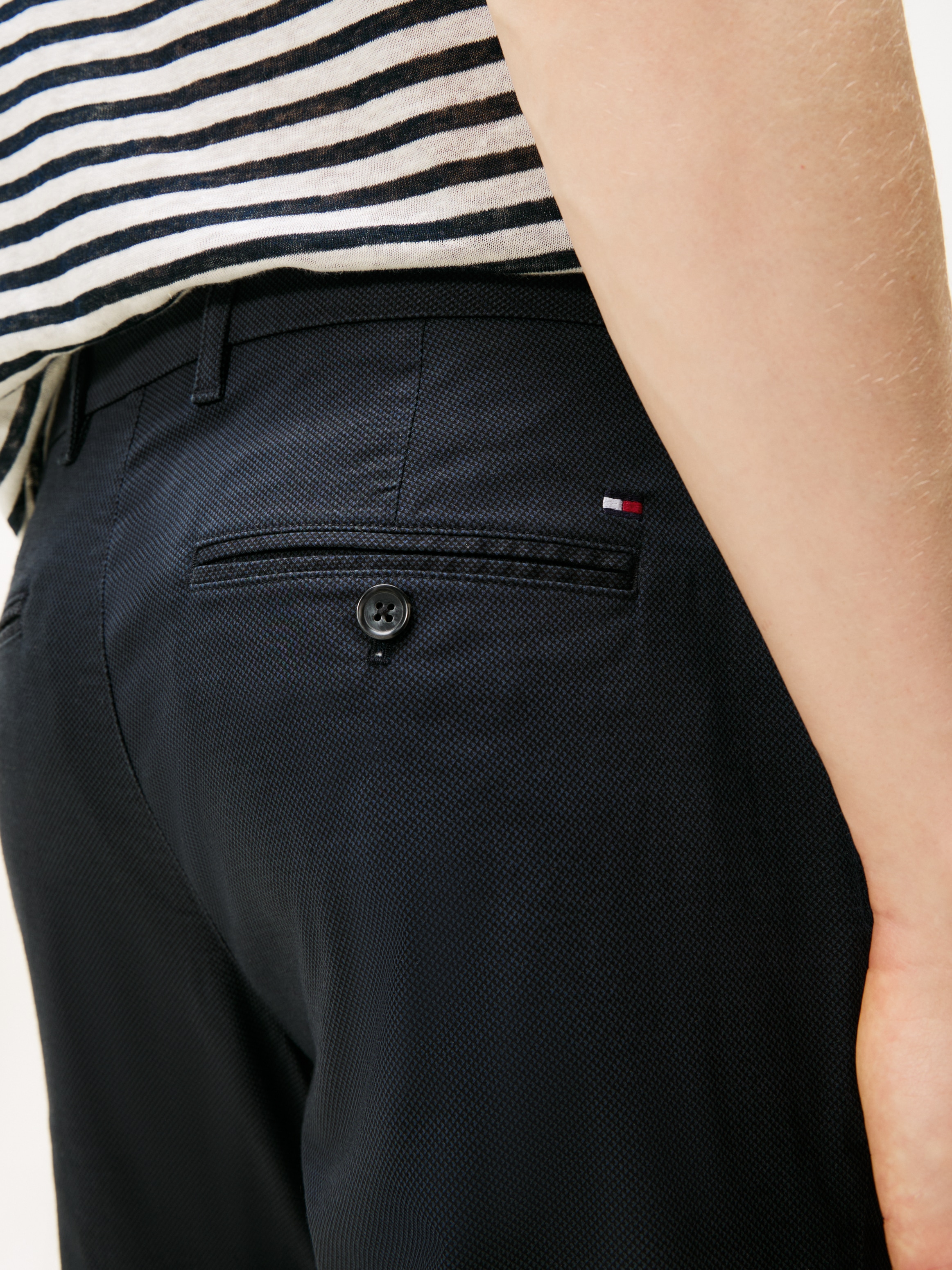 Tommy Hilfiger Chinohose »BLEECKER PRINTED ST«  Slim Fit, strukturierte Qualität