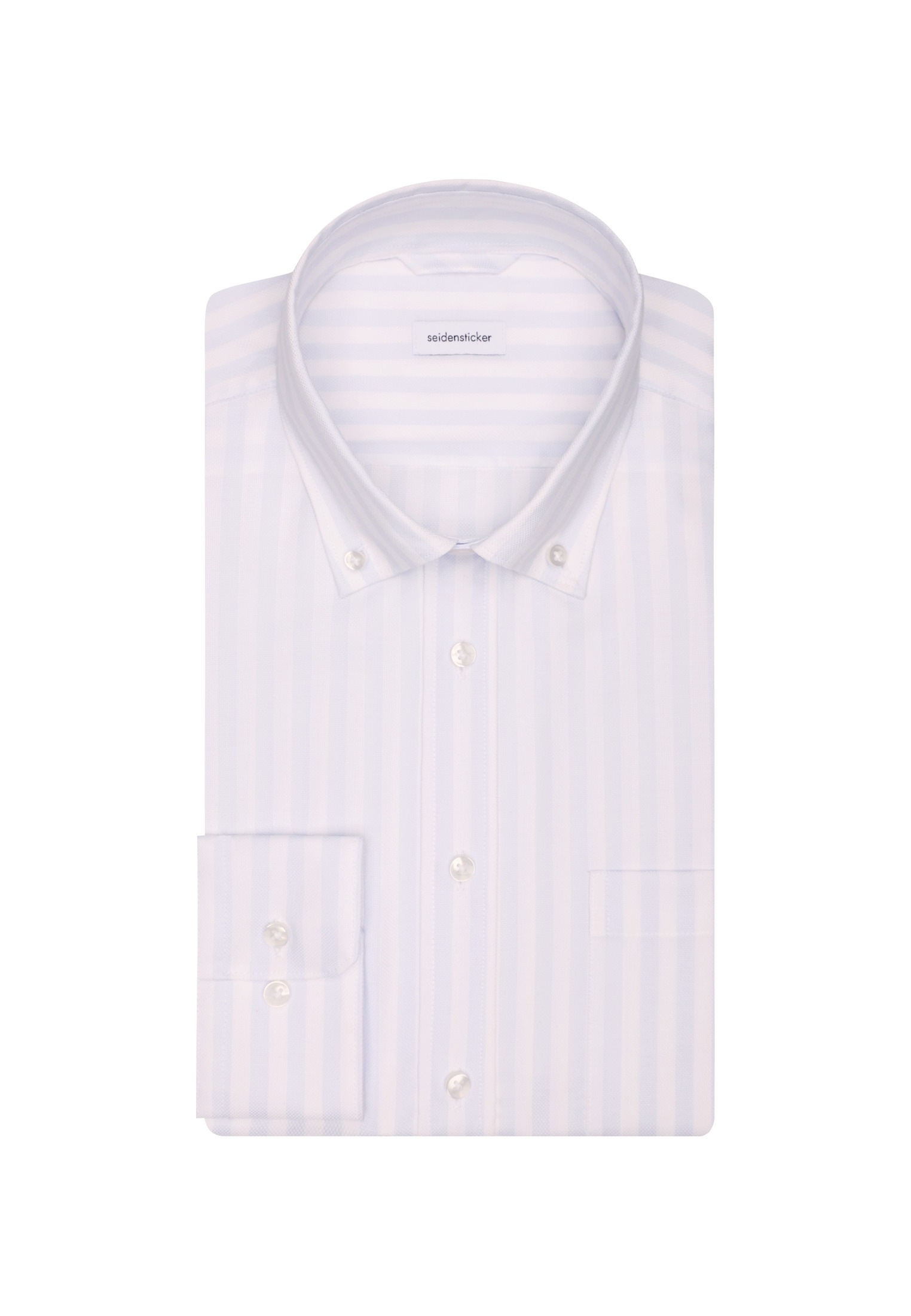 seidensticker Businesshemd »Regular«, Regular Langarm Button-Down-Kragen Streifen