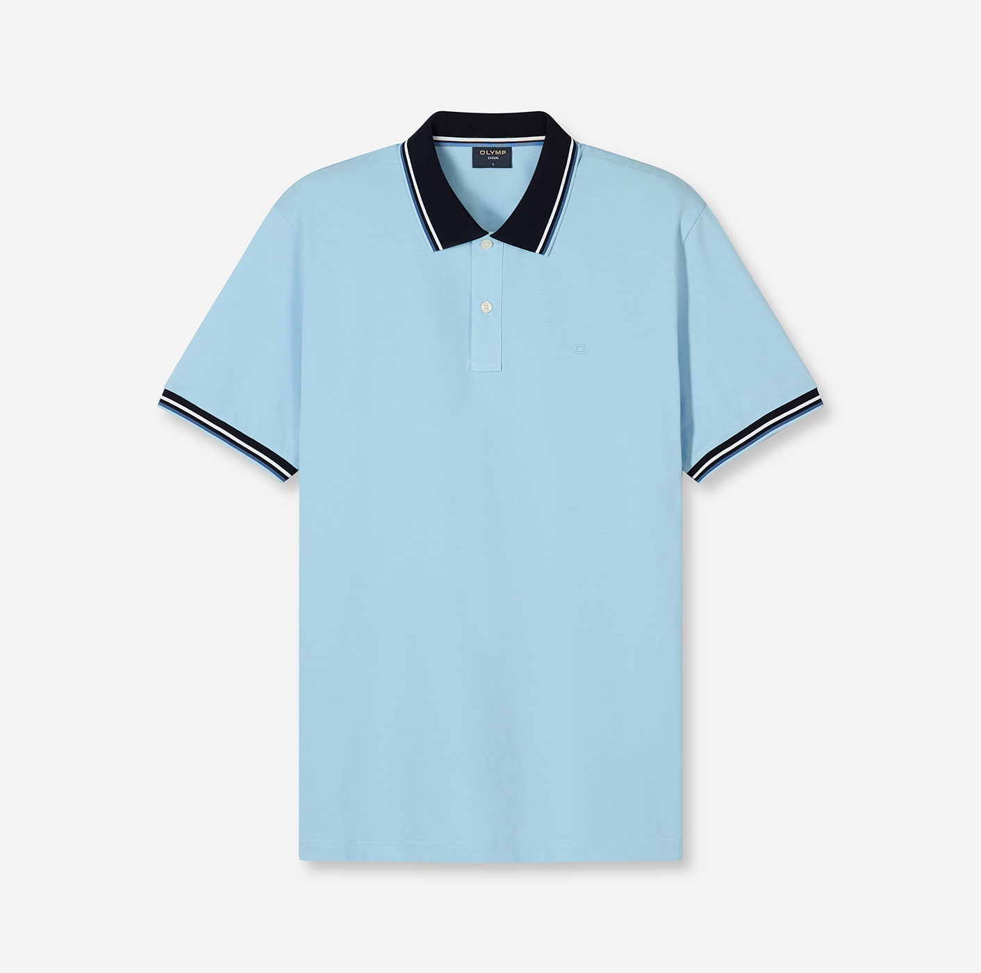 OLYMP Poloshirt »Casual« farbliche Kontrast-Details