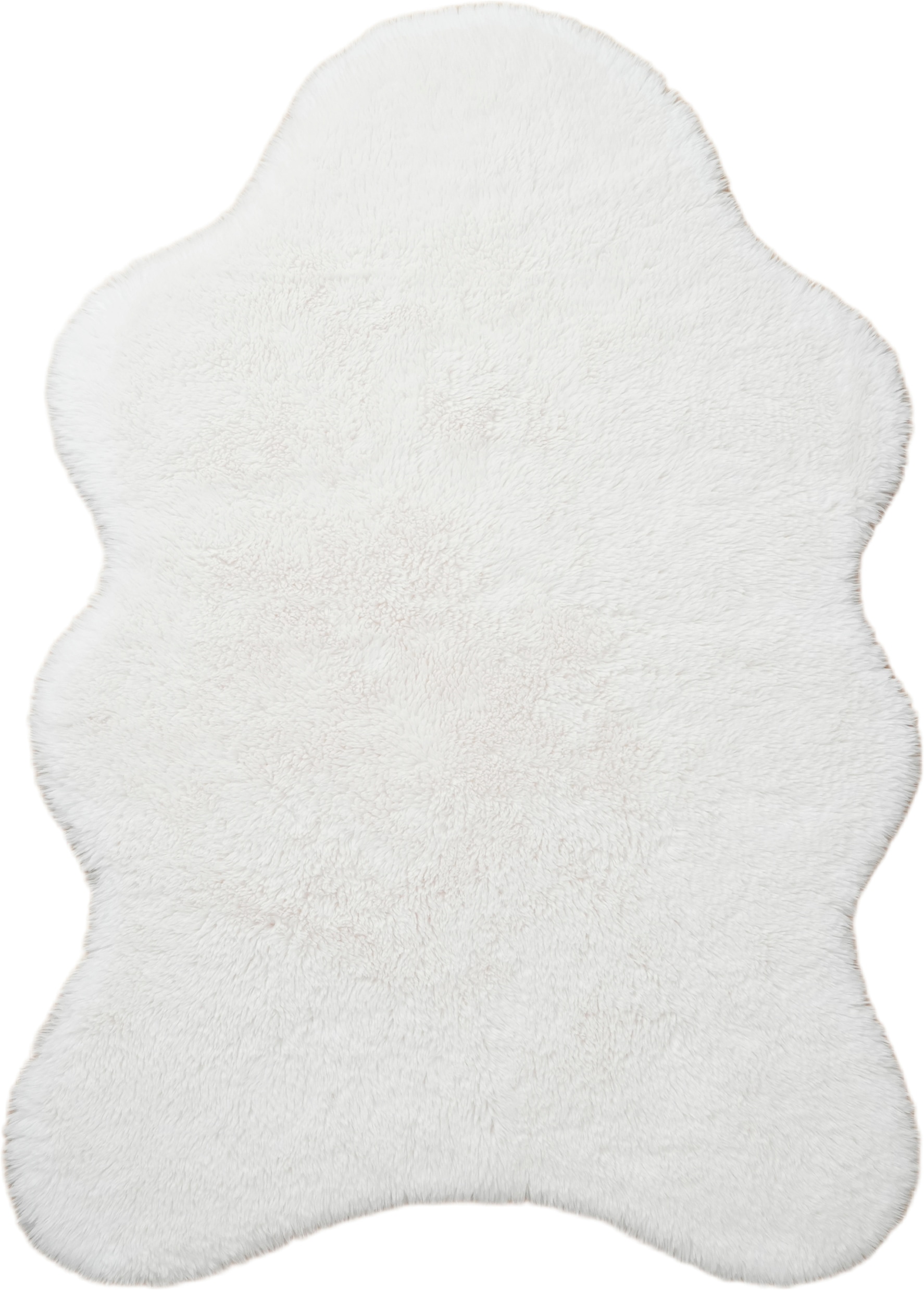 OTTO home Hochflor-Teppich »Mollin, Fellform, leichter Glanz« rechteckig 30 mm Höhe Kunstfell, Fellimitat, waschbar, flauschig, weich, Wohnzimmer