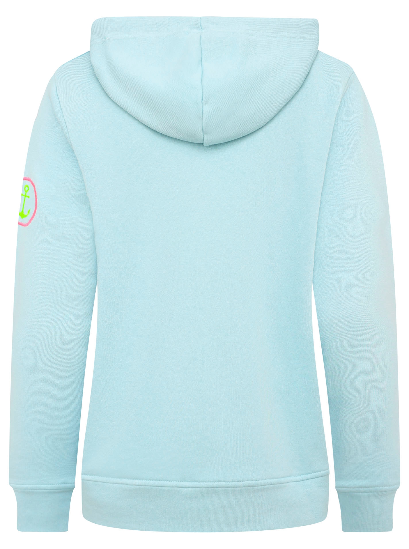Zwillingsherz Hoodie »"Moin Koordinaten"«, V-Ausschnitt, mit MOIN und Anker Stickerei, Kapuze und Kordelzug