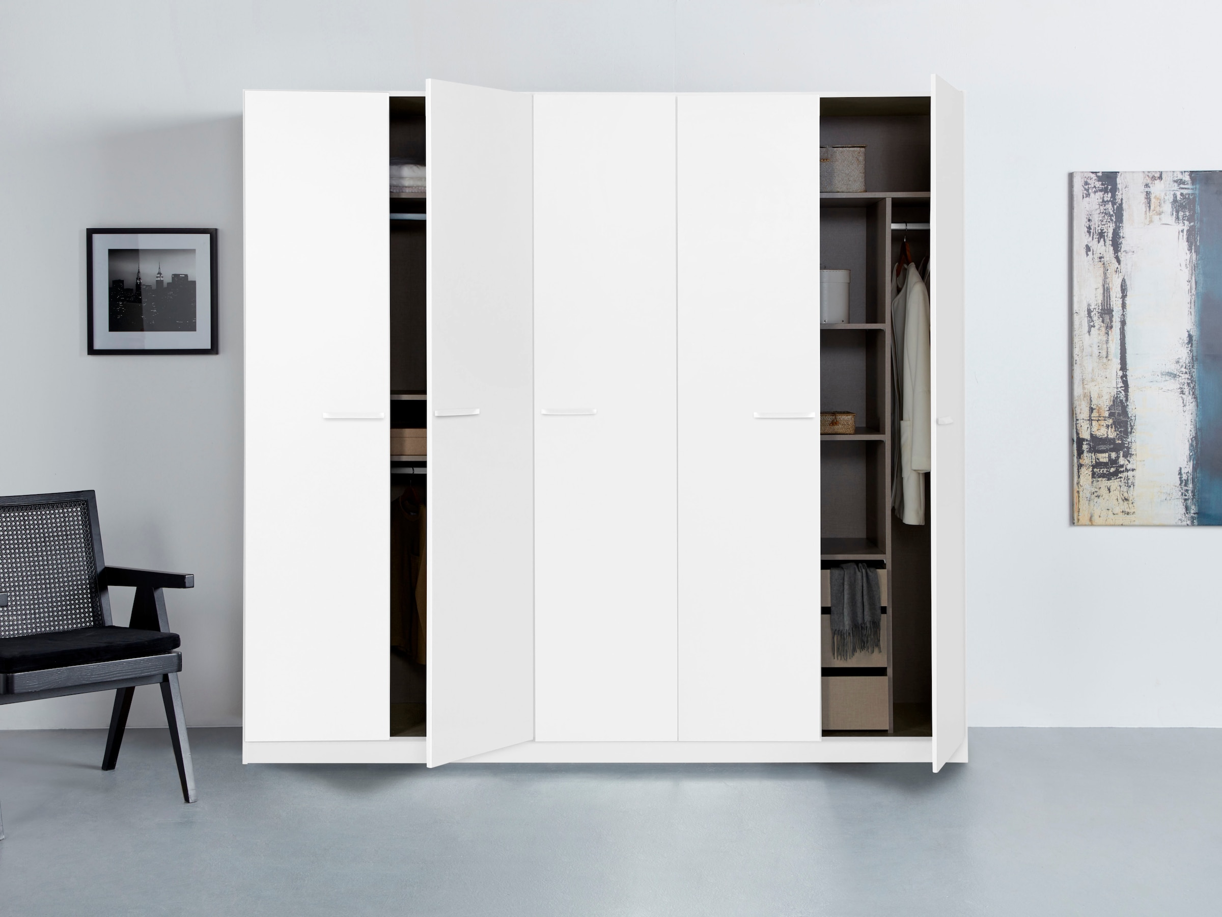 rauch Drehtürenschrank »Kleiderschrank Schrank Garderobe TOPSELLER OTELI inkl. Inneneinteilung«, mit 3 Innenschubladen extra Böden optional mit Spiegel MADE IN GERMANY