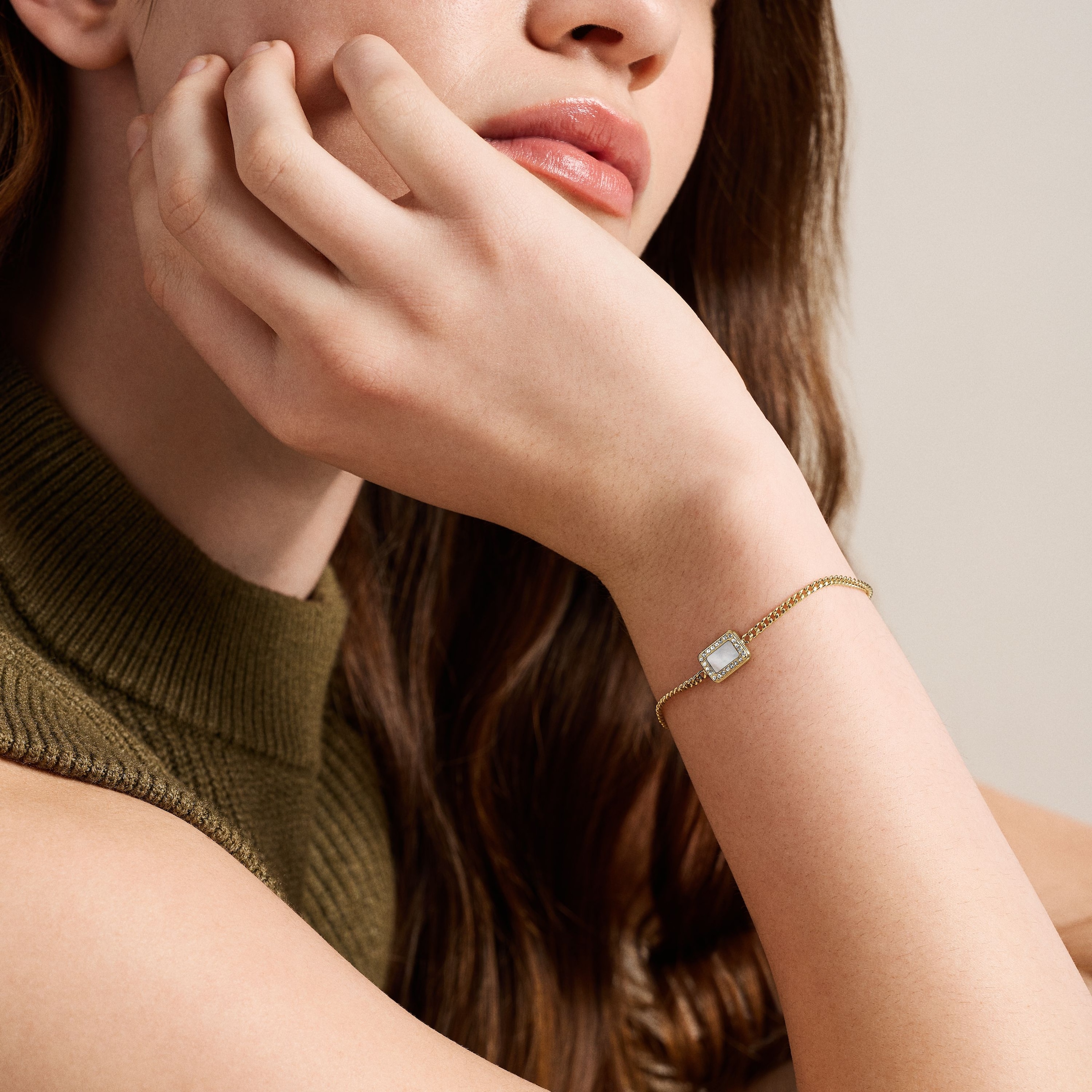 Fossil Armband »Raquel« mit Glasstein
