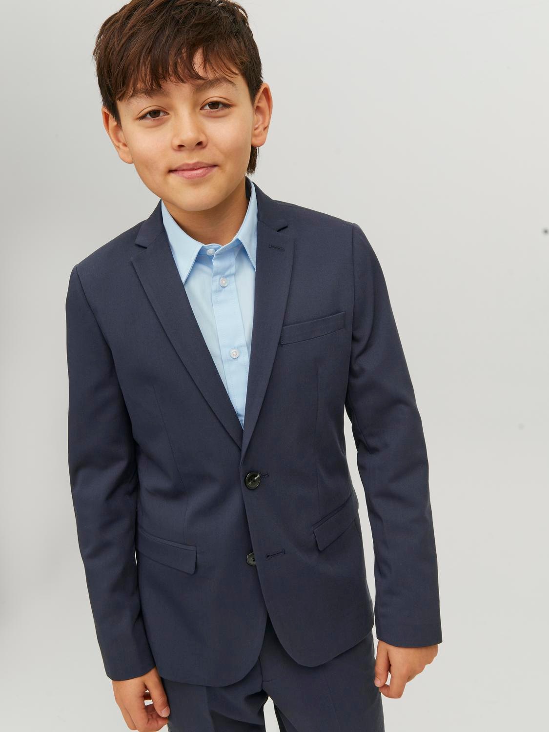 Jack & Jones Junior Sakko »JPRSOLAR stylisch, elastisch, pflegeleicht« unifarben, modisch, slim fit, Reverskragen