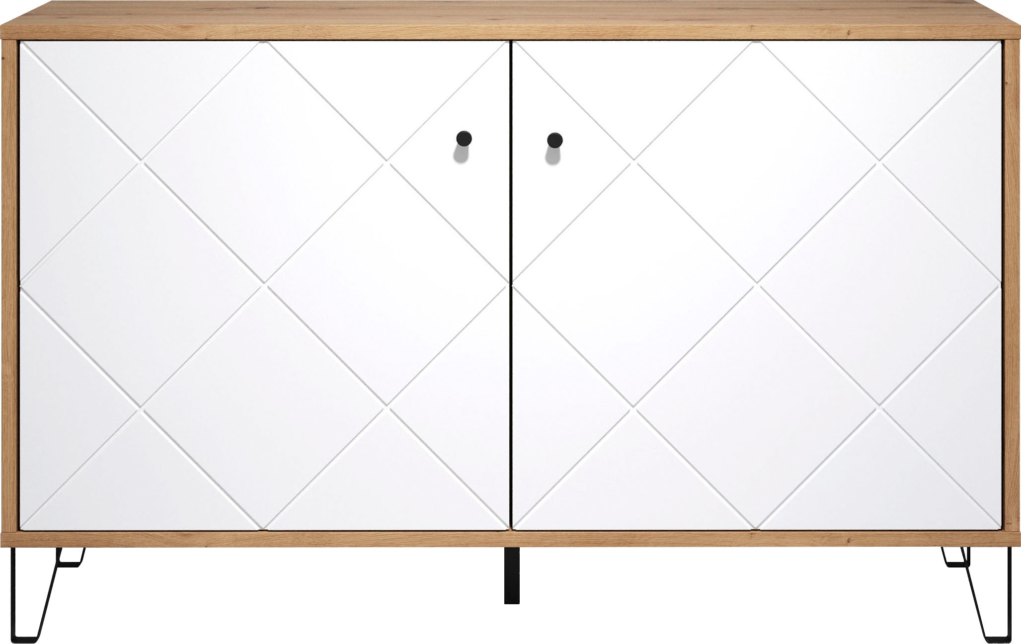 Home affaire Sideboard »Tarragona« Sideboard mit 2 Türen & Soft-Close - (B/T/H) 123/40/76 cm