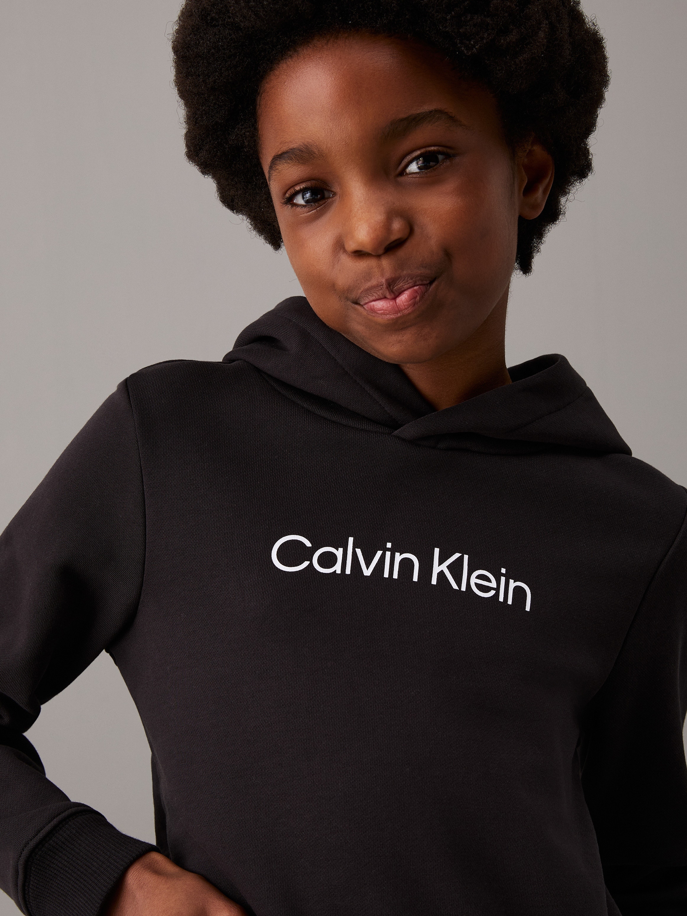 Calvin Klein Jeans Kapuzensweatshirt »Inst. Logo Reg. Terry Hoodie« für Kinder bis 16 Jahre und mit Logoschriftzug