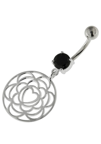 Bauchnabelpiercing »Schmuck Geschenk Piercing Silber 925 Körperschmuck Mandala Herz«