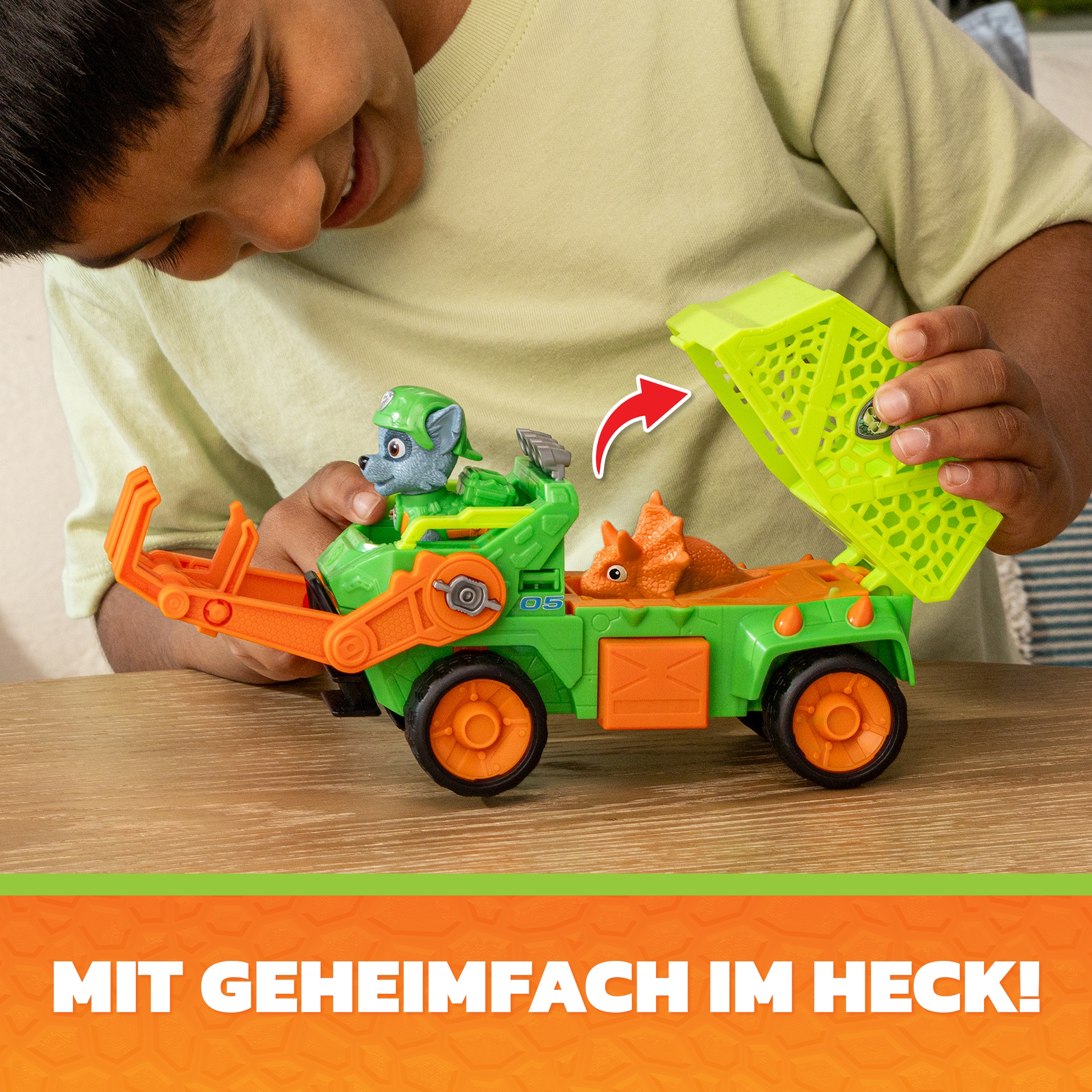 Spin Master Spielzeug-Auto »PAW Patrol: Der Dino Film, Rockys Dino-Rettungs-Recycler«